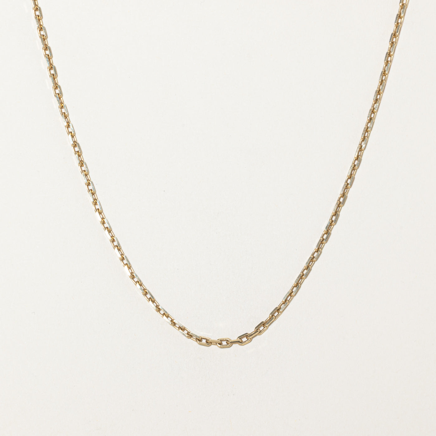 10k Yellow Gold Knife Edge Cable Link Chain | 24"