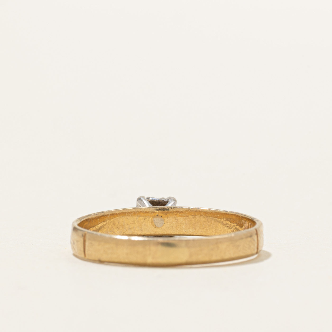10K Yellow Gold Illusion Set Diamond Ring | SZ 6.75