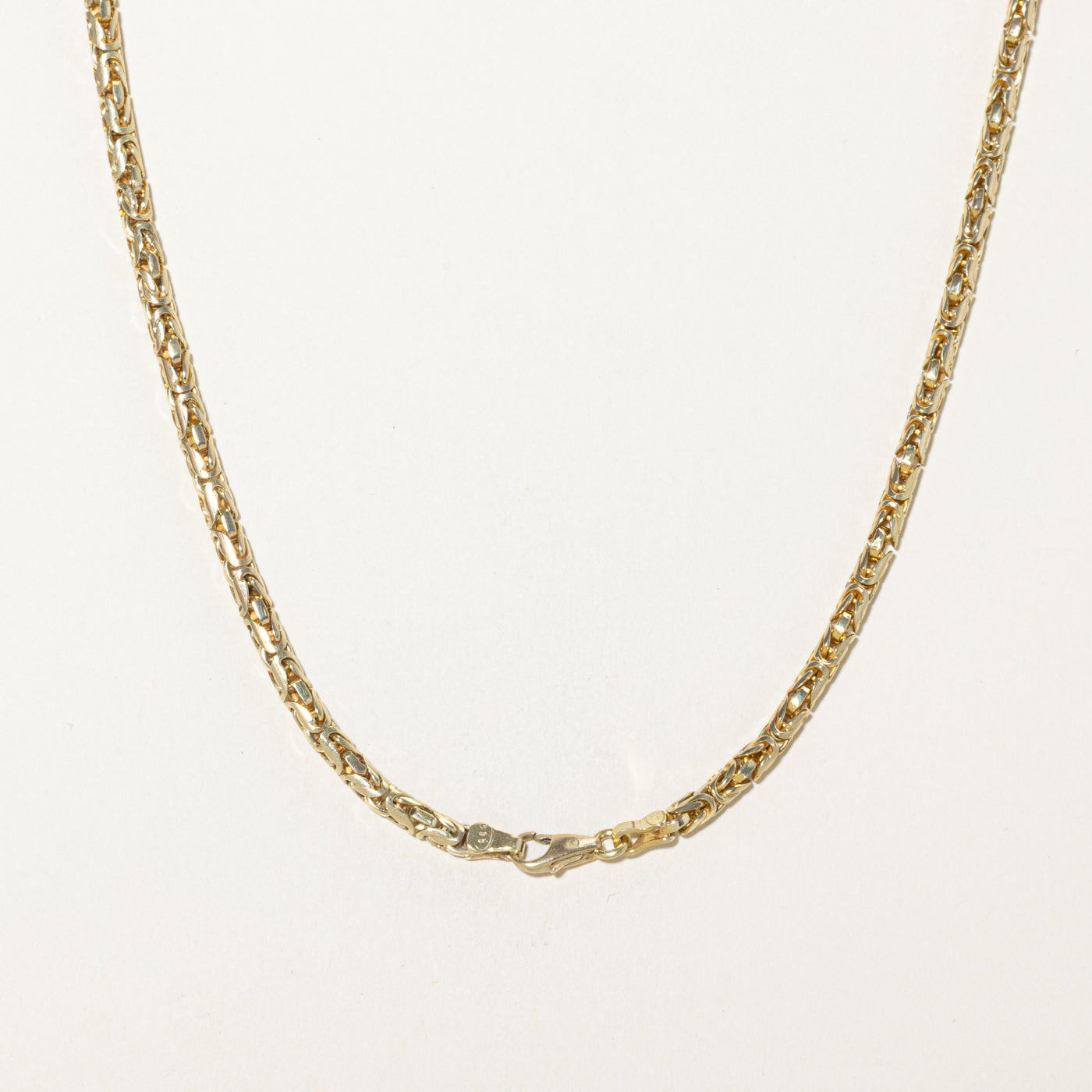 Chaîne byzantine en or jaune 14 carats | 45,7 cm