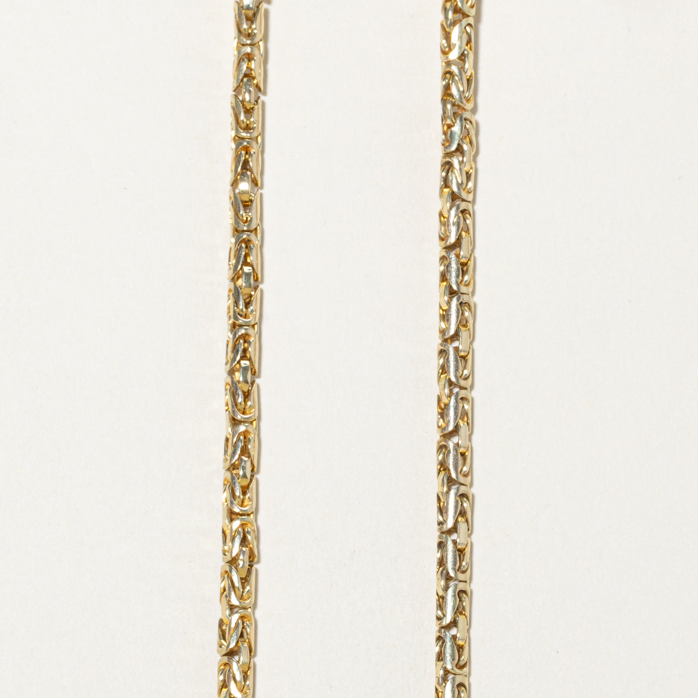Chaîne byzantine en or jaune 14 carats | 45,7 cm
