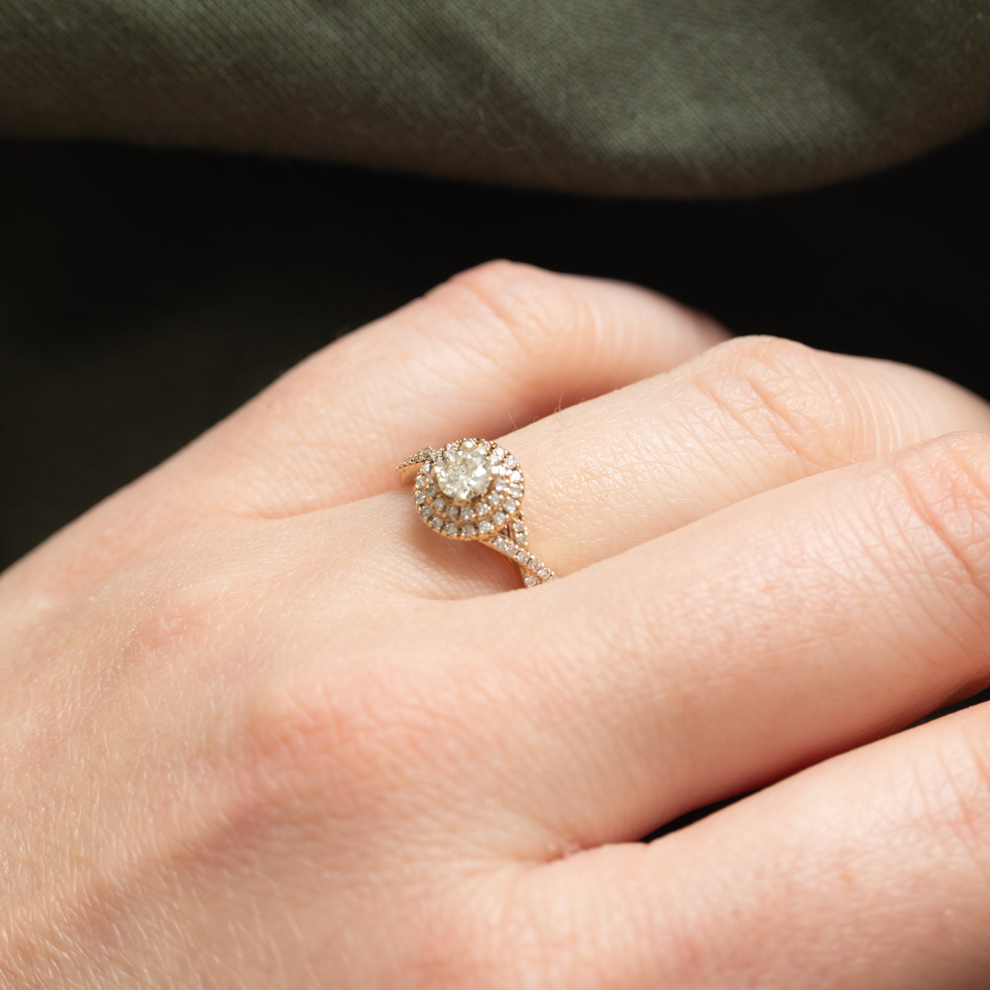 10K Diamond Double Halo Ring | 0.29ctw | SZ 6.5
