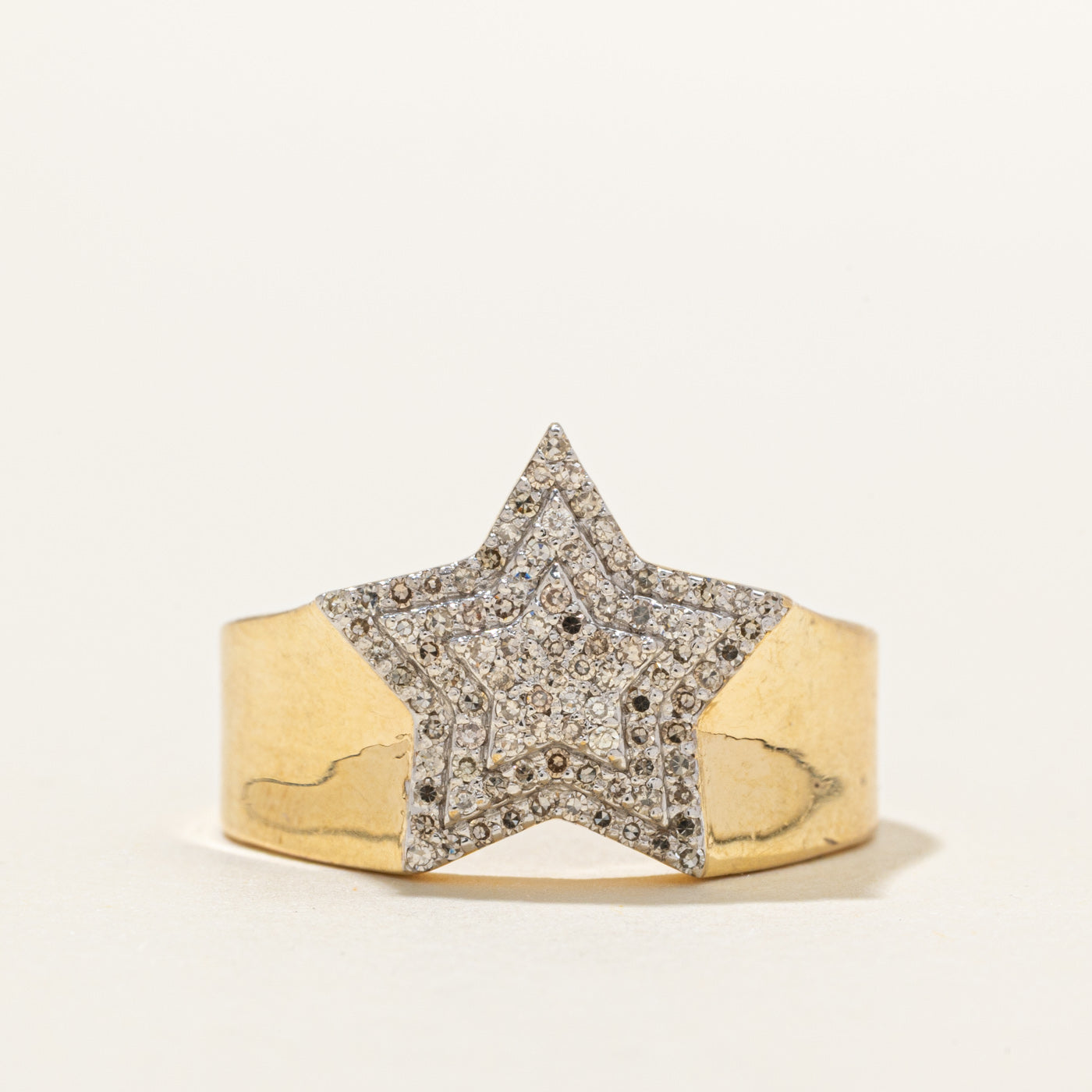 10K Diamond Star Cluster Ring | SZ 9.25