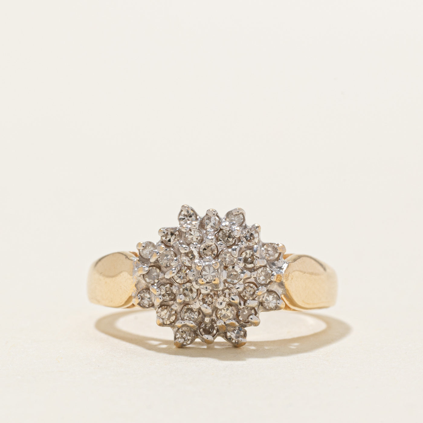 14K Diamond Petal Cluster Ring | 0.16ctw | SZ 4.5