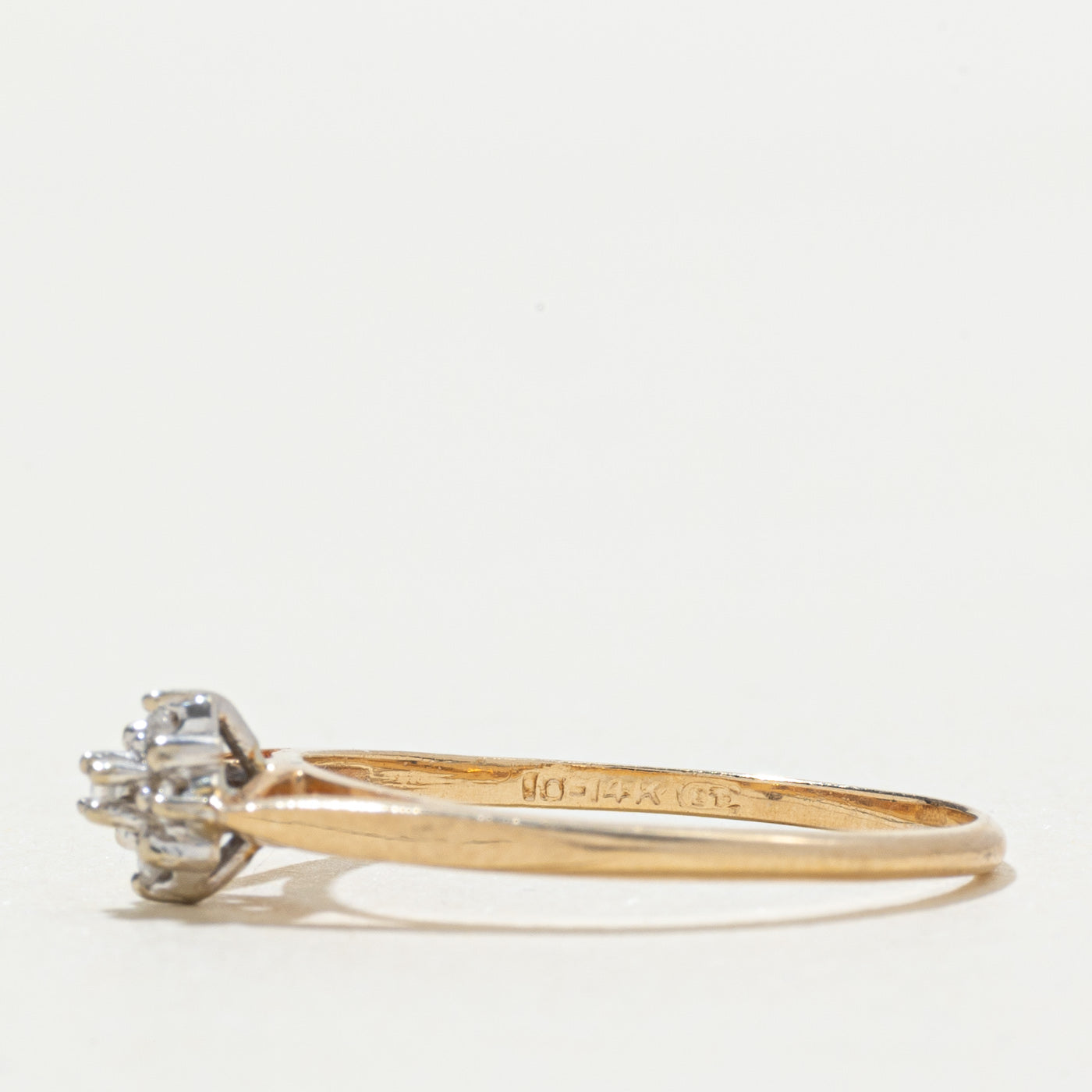 10k Diamond Petal Cluster Ring | SZ 6.25