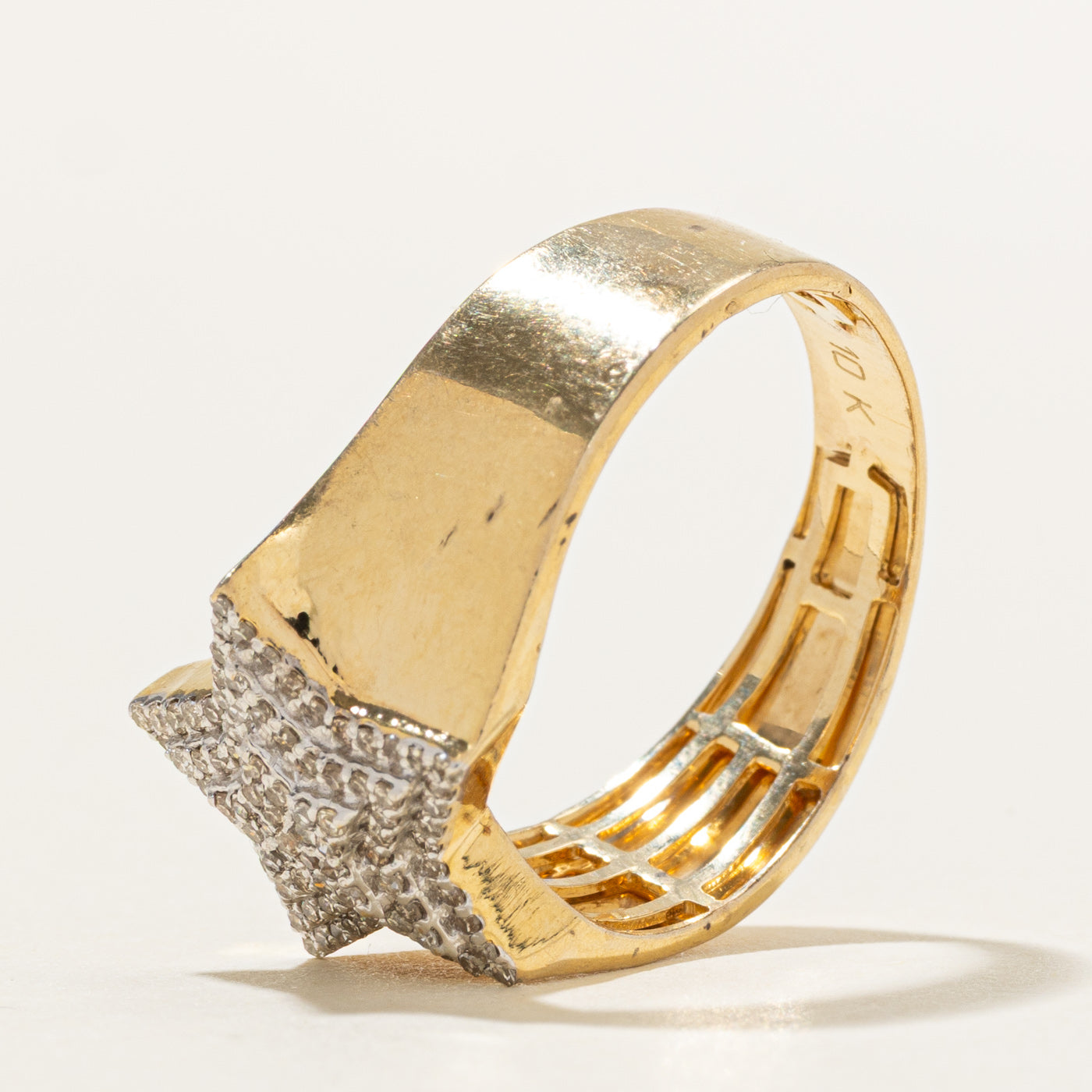 10K Diamond Star Cluster Ring | SZ 9.25