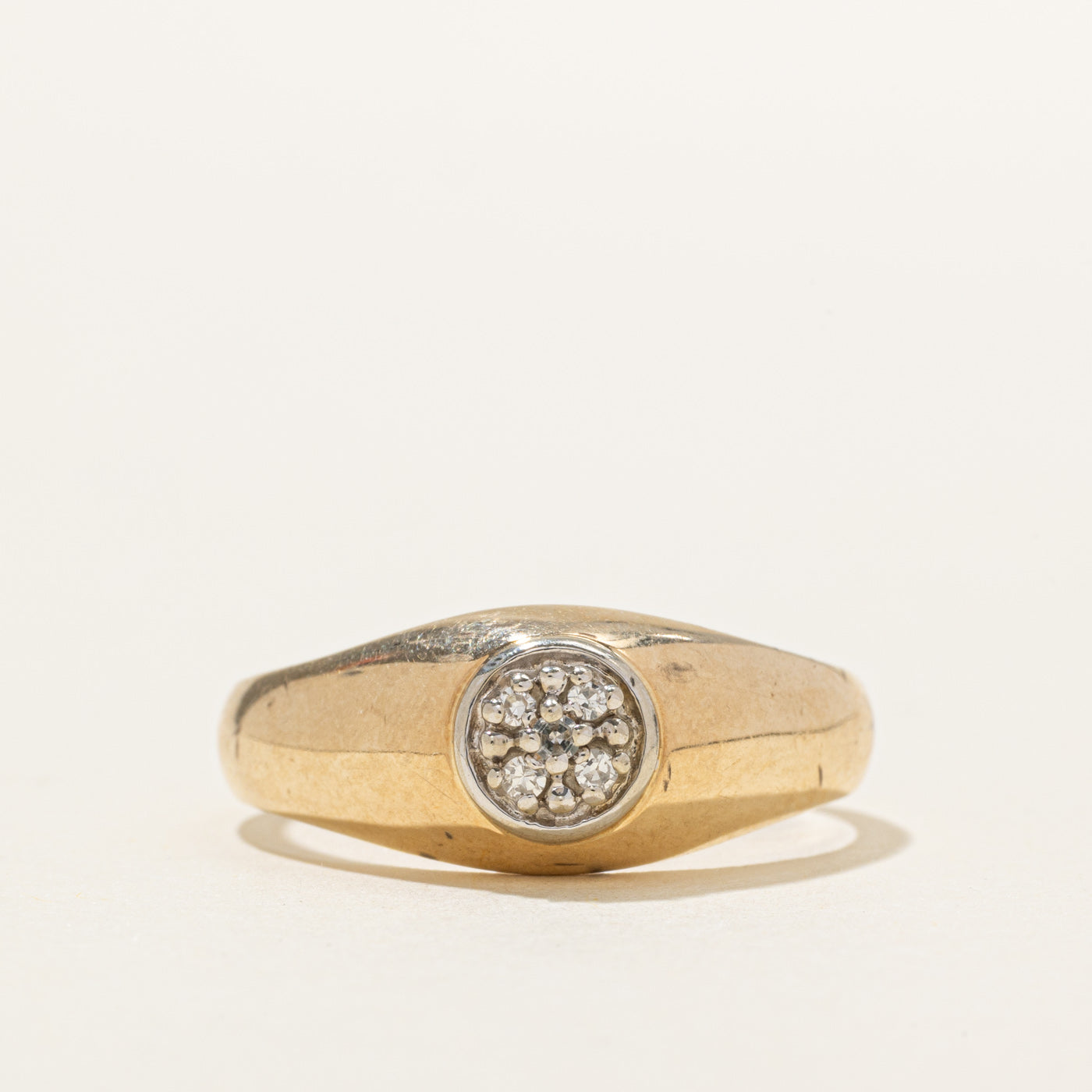 10 Diamond Round Cluster Dome Ring | SZ 10.5