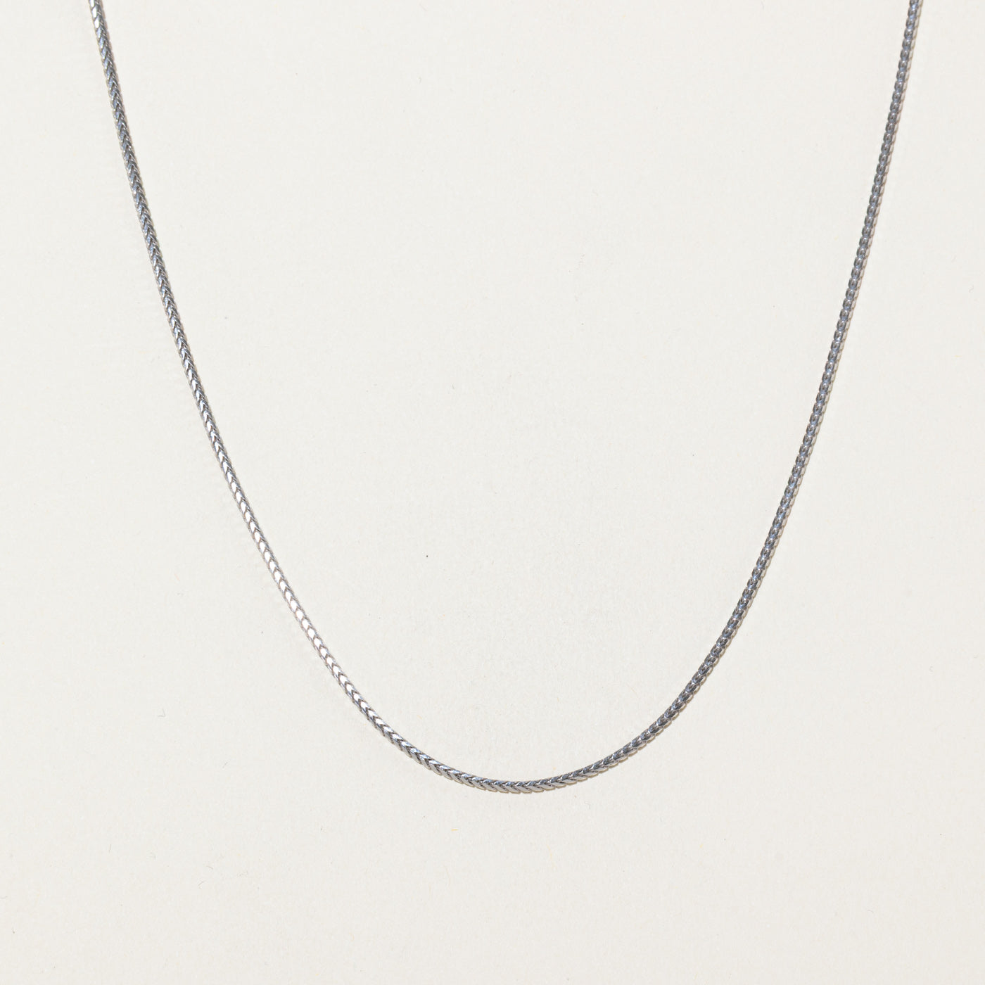 14k White Gold Foxtail Chain | 18"