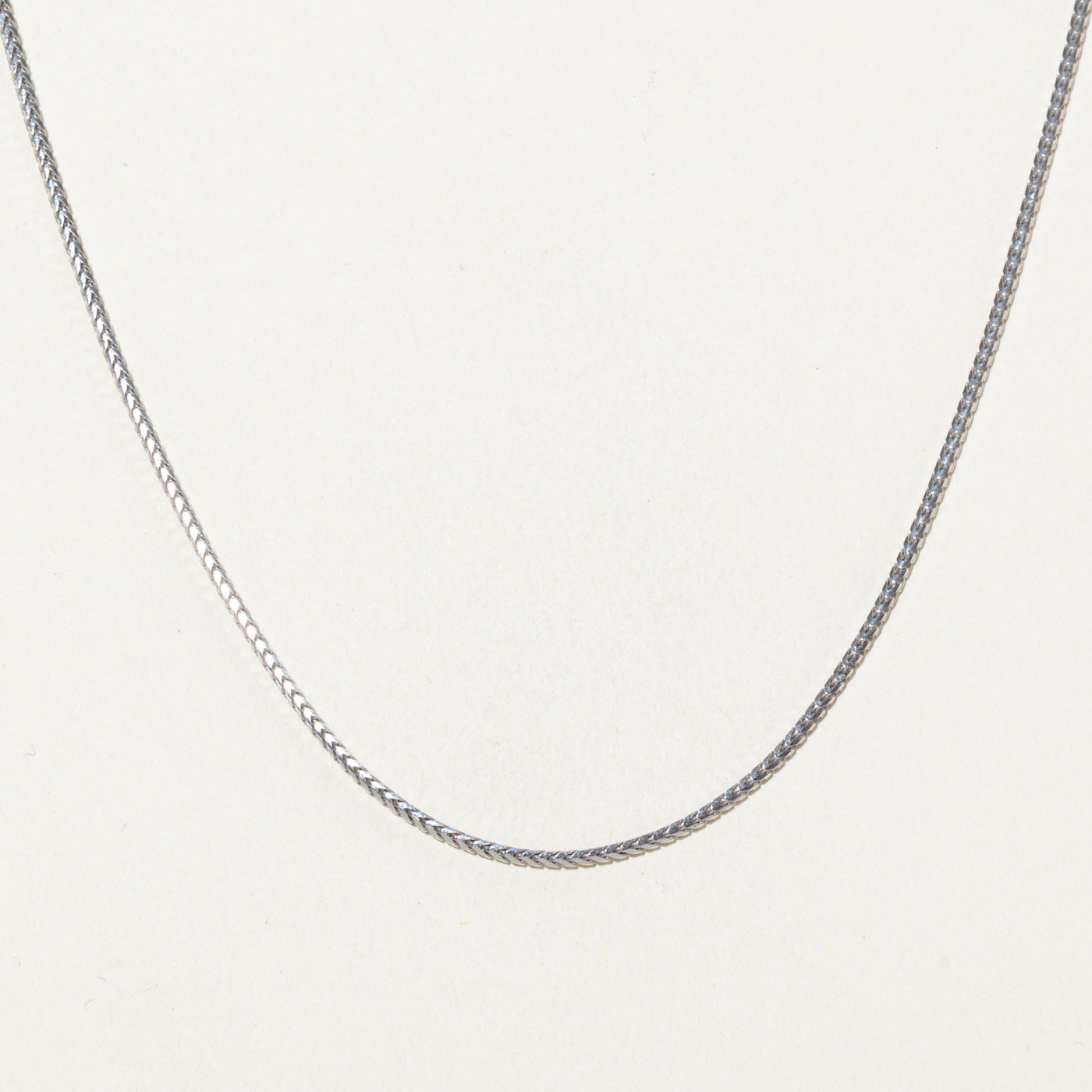 14k White Gold Foxtail Chain | 18"