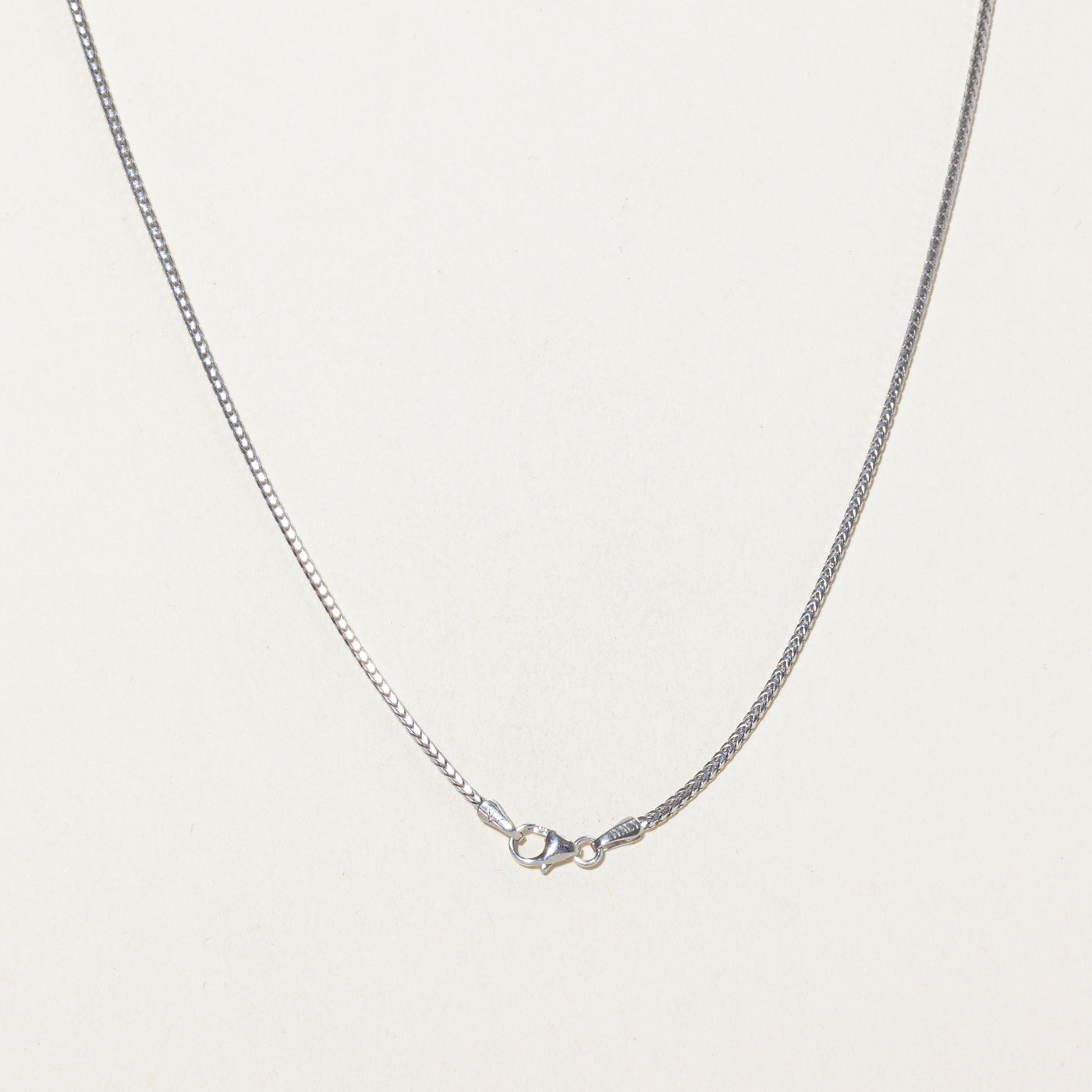 14k White Gold Foxtail Chain | 18"
