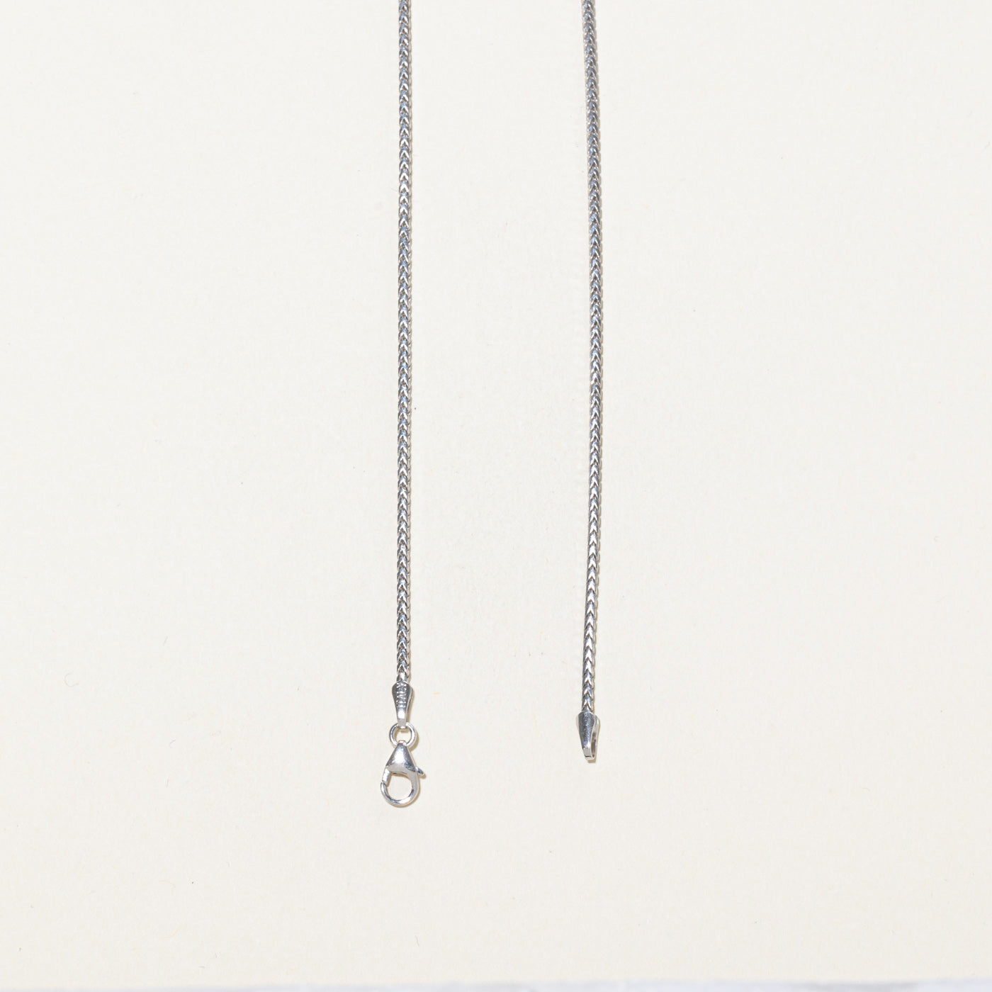 14k White Gold Foxtail Chain | 18"
