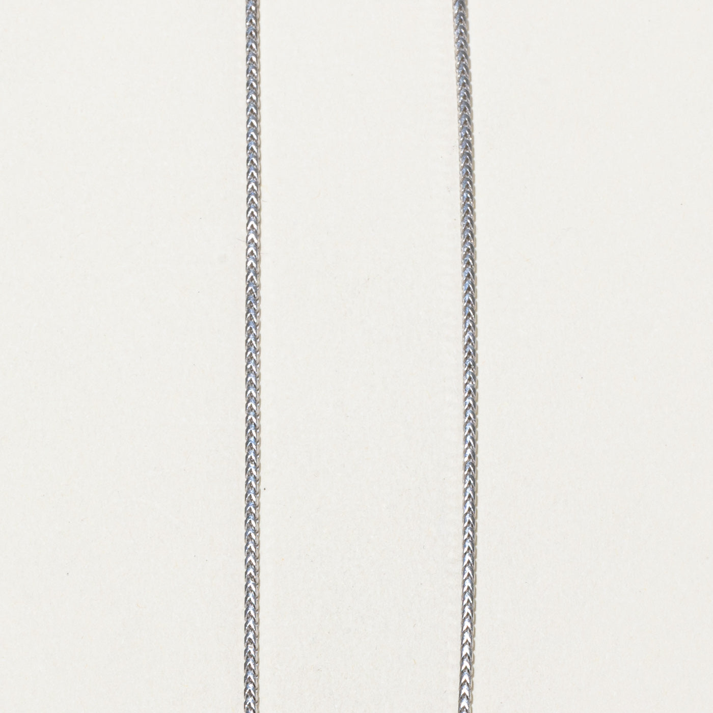 14k White Gold Foxtail Chain | 18"