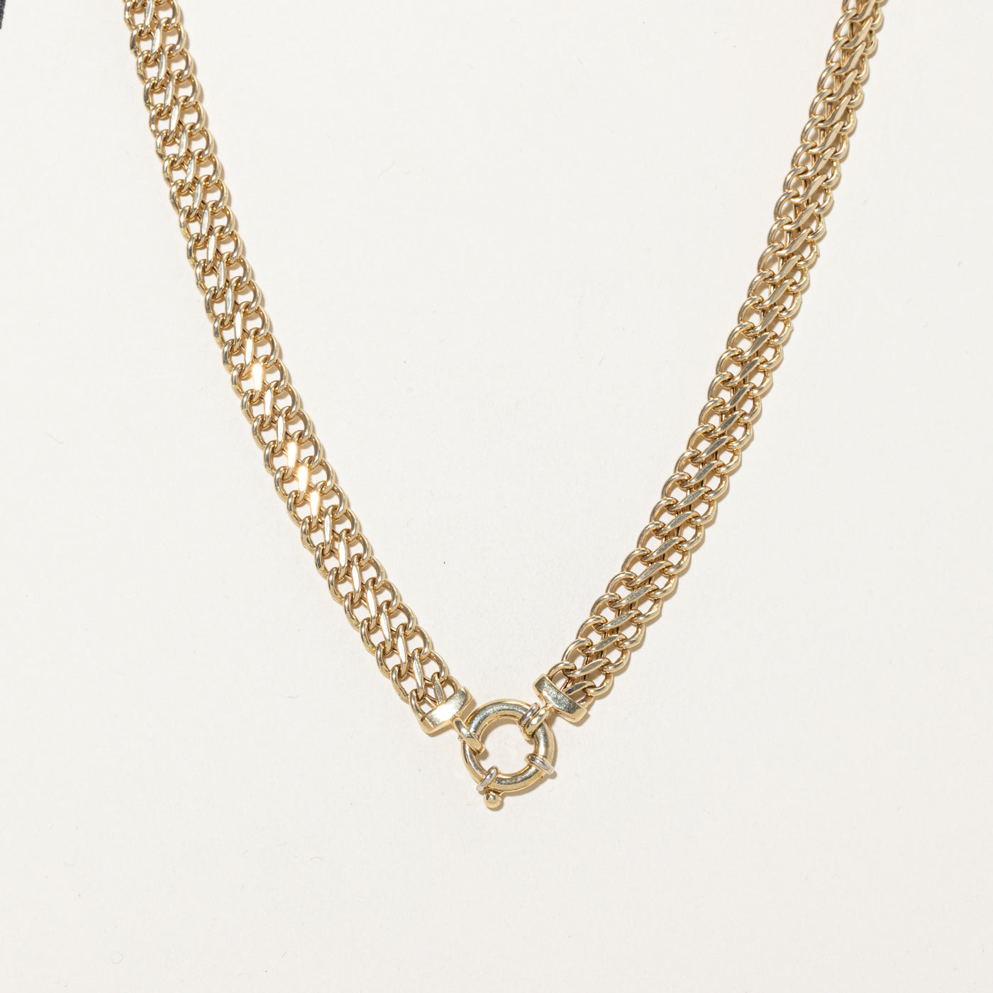 14k Yellow Gold Double Link Chain | 18"