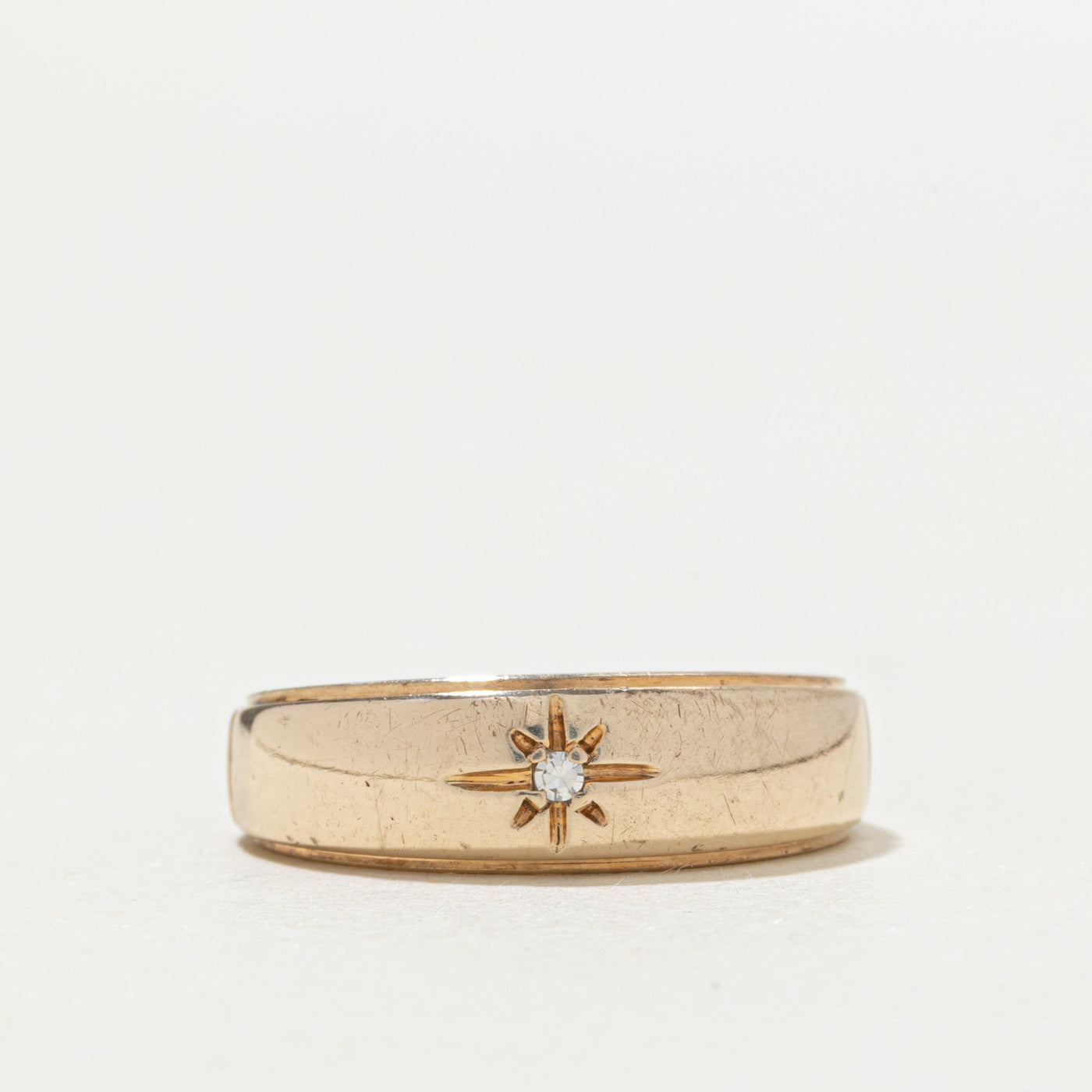 10k Star Set Diamond Band | SZ 6