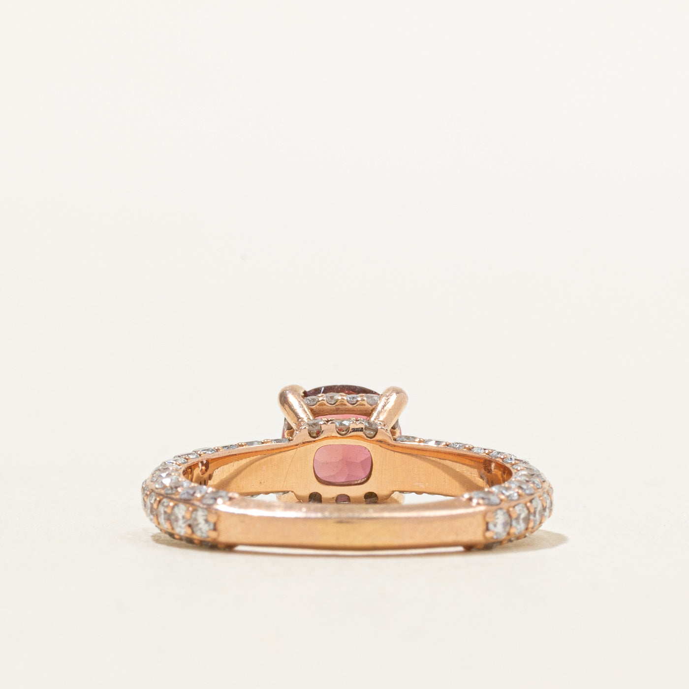 14k Pink Tourmaline & Diamond Accented Ring | 1.38ctw, 1.32ct | SZ 6