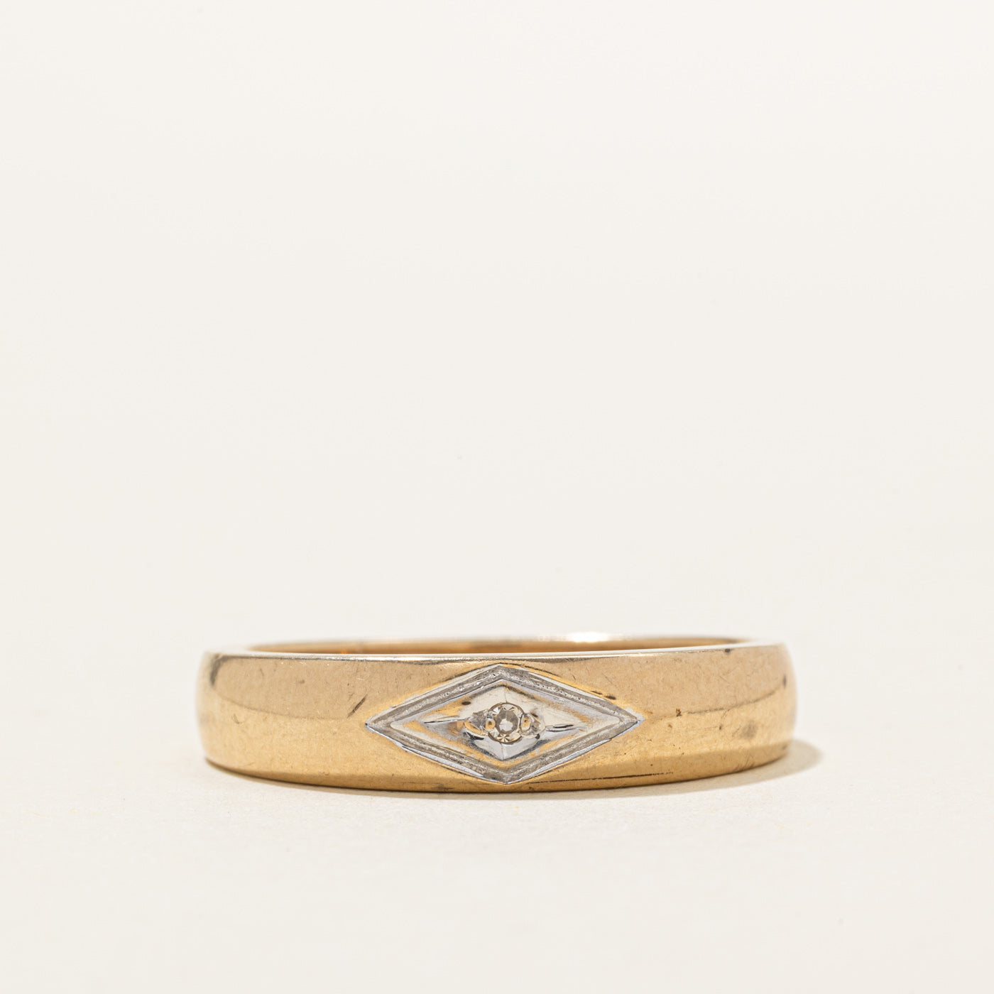 10K Diamond Rhombus Band | SZ 10.25