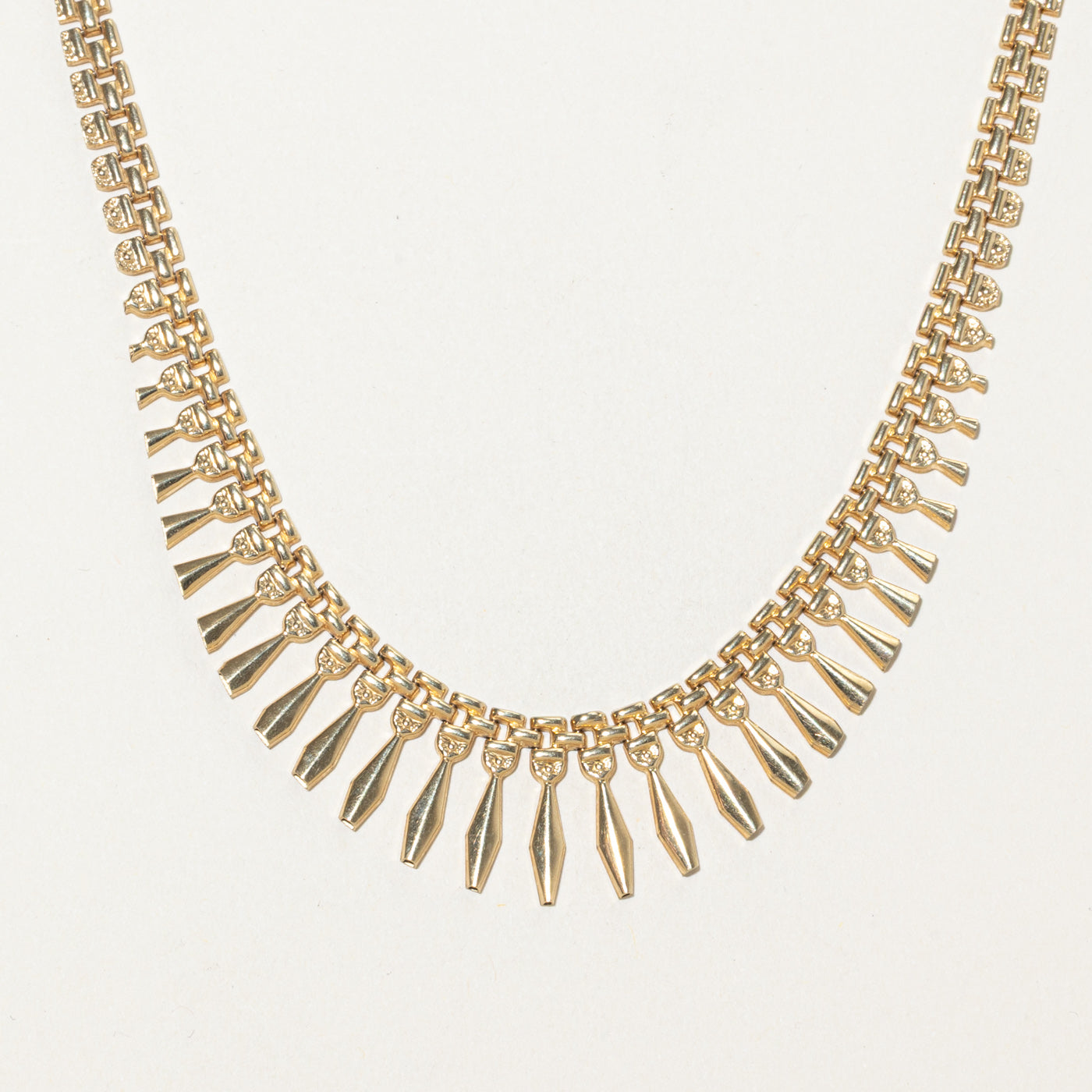 14k Yellow Gold Graduated Collar Necklace | 18"