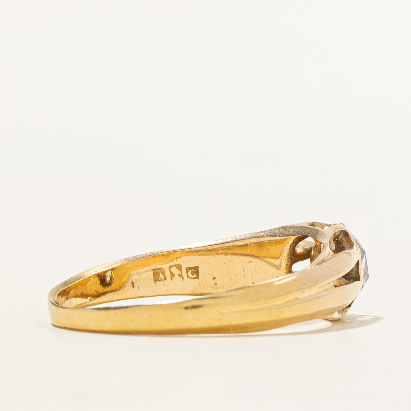 Egyptian Hallmarked Rose Cut Diamond Ring | 0.76ct I1 K/L | SZ 12.25