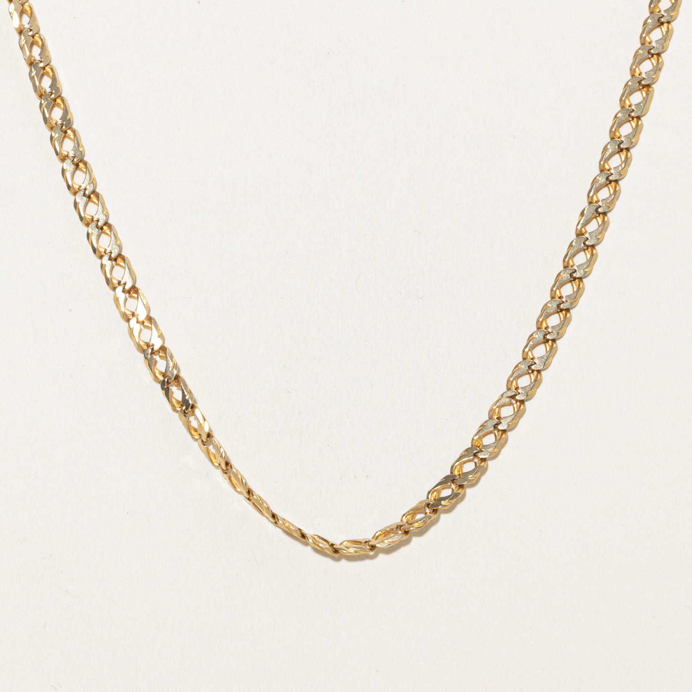 Italian 14k Yellow Gold Curb Link Chain | 21"