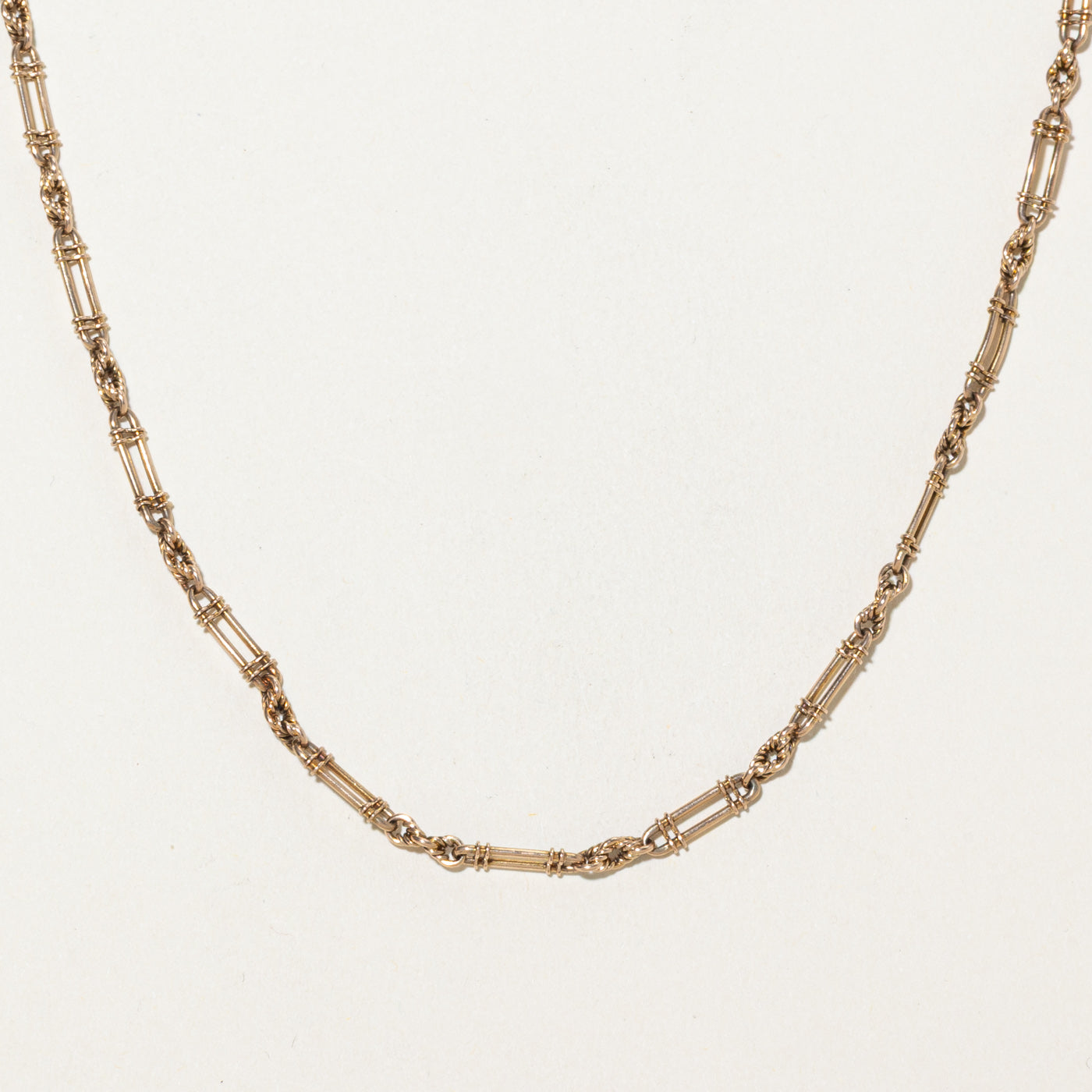 15K Yellow Gold Fancy Link Chain | 50"