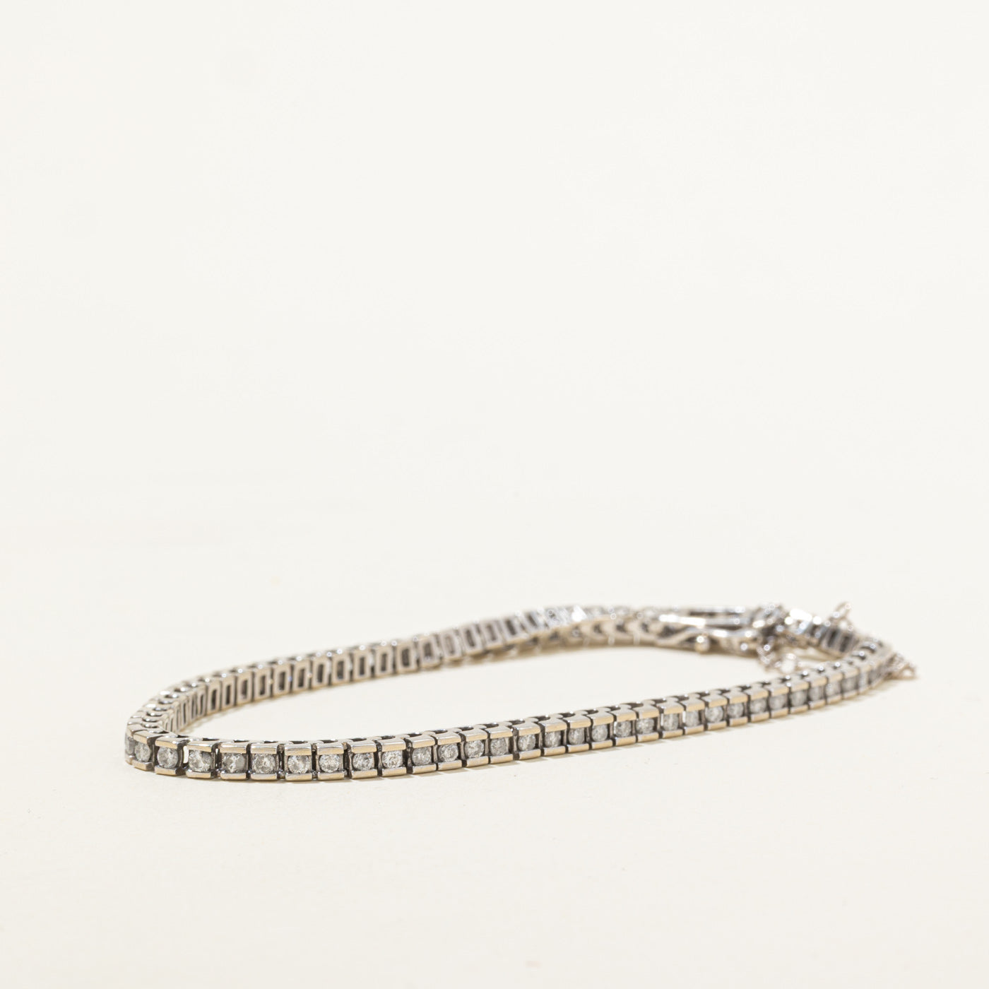 14k Channel Set Diamond Tennis Bracelet | 1.64ctw