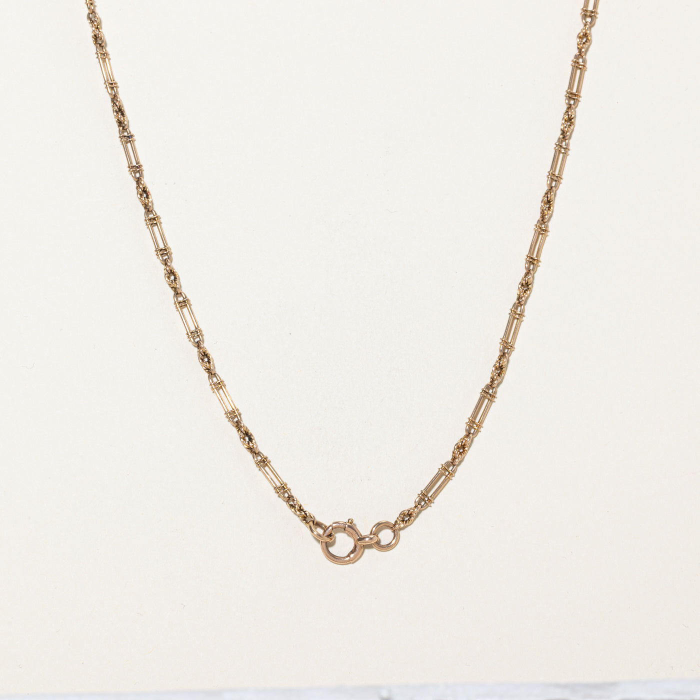 15K Yellow Gold Fancy Link Chain | 50"