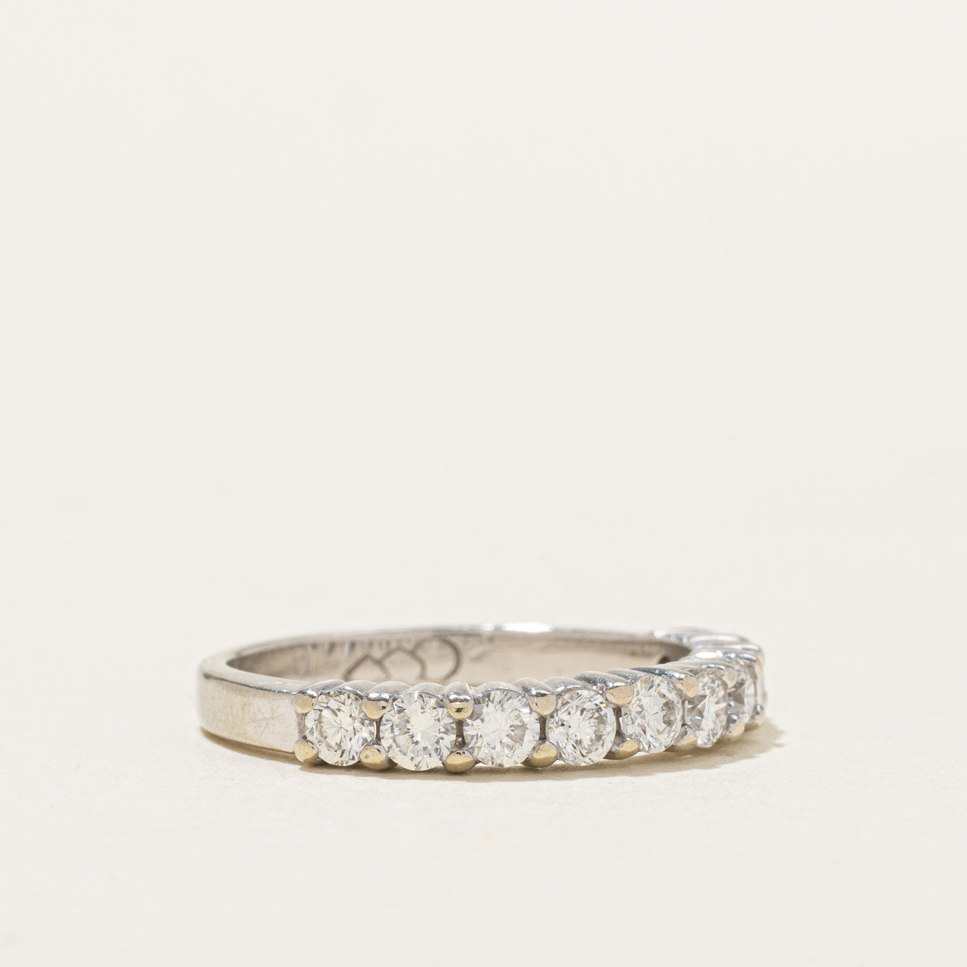 14K White Gold Semi Eternity Diamond Band | 0.55ctw | SZ 4.5