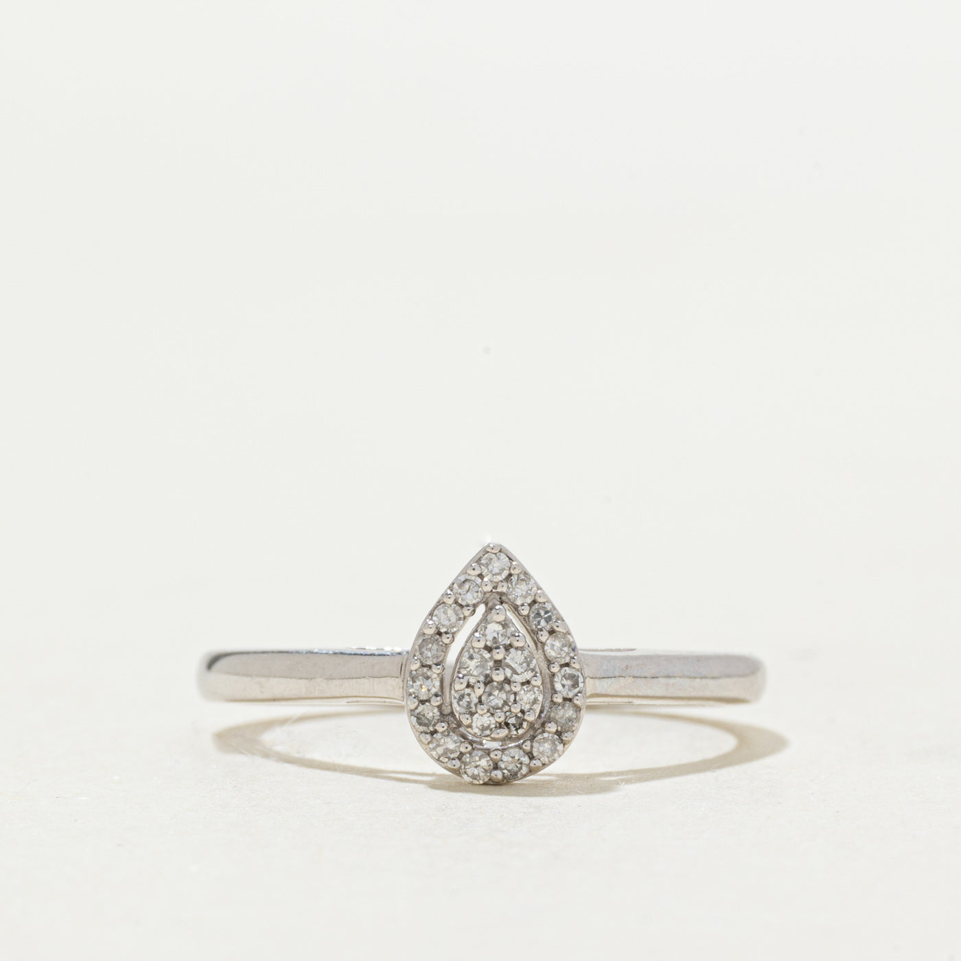 10k Diamond Pear Cluster Halo Ring | SZ 6