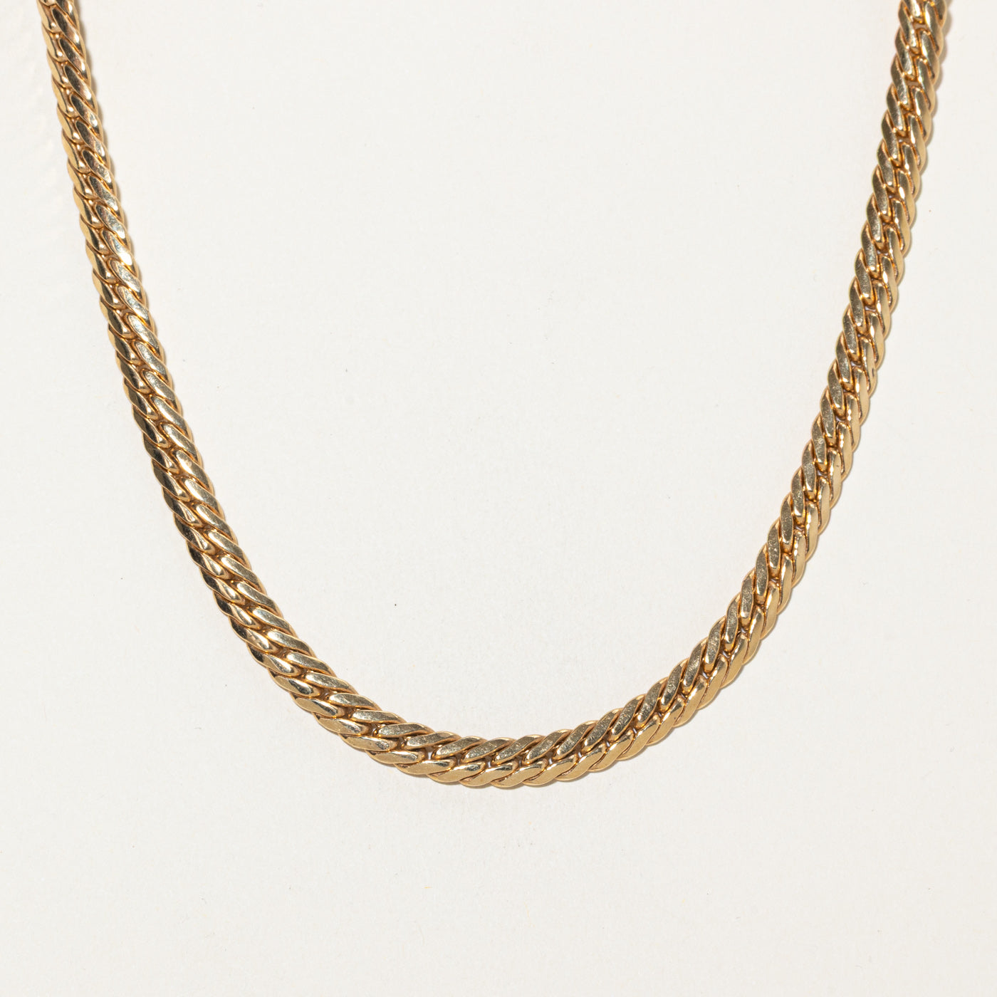 18k Yellow Gold Cuban Link Chain | 17"