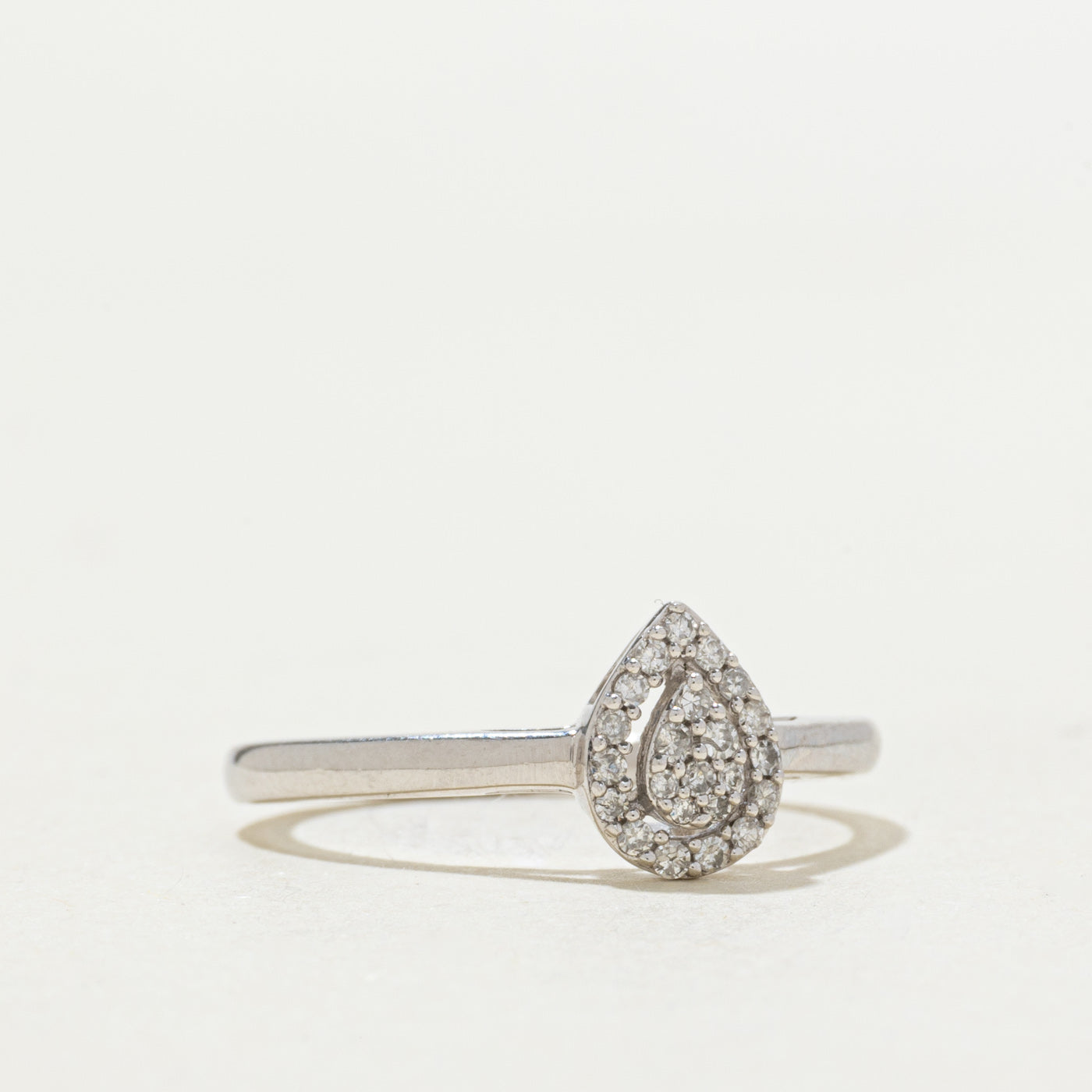 10k Diamond Pear Cluster Halo Ring | SZ 6