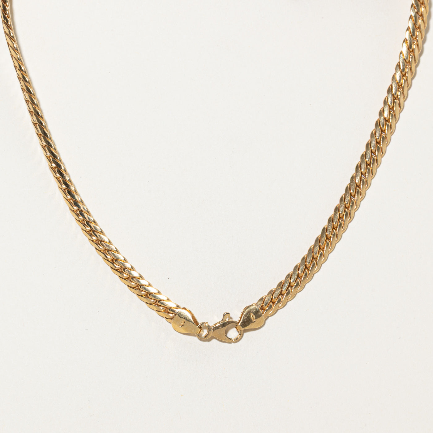 18k Yellow Gold Cuban Link Chain | 17"