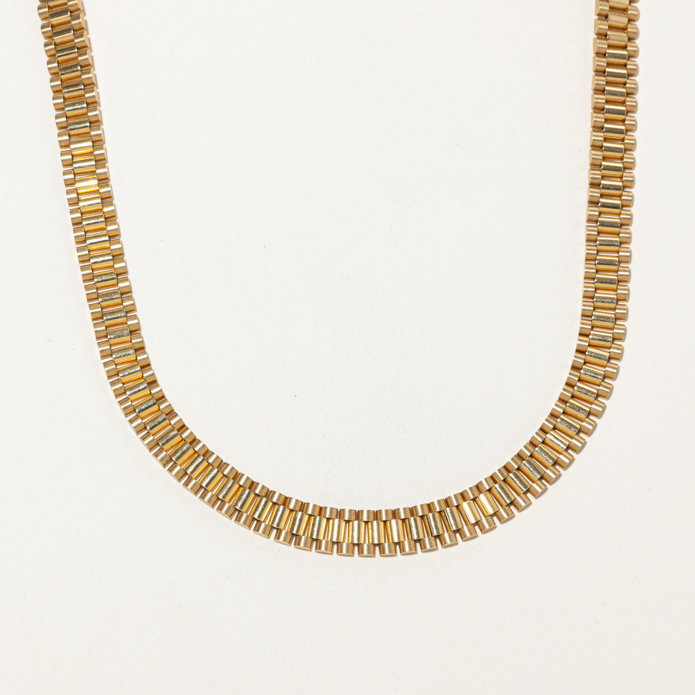 Chaîne à maillons présidentiels en or jaune 18 carats | 45,7 cm