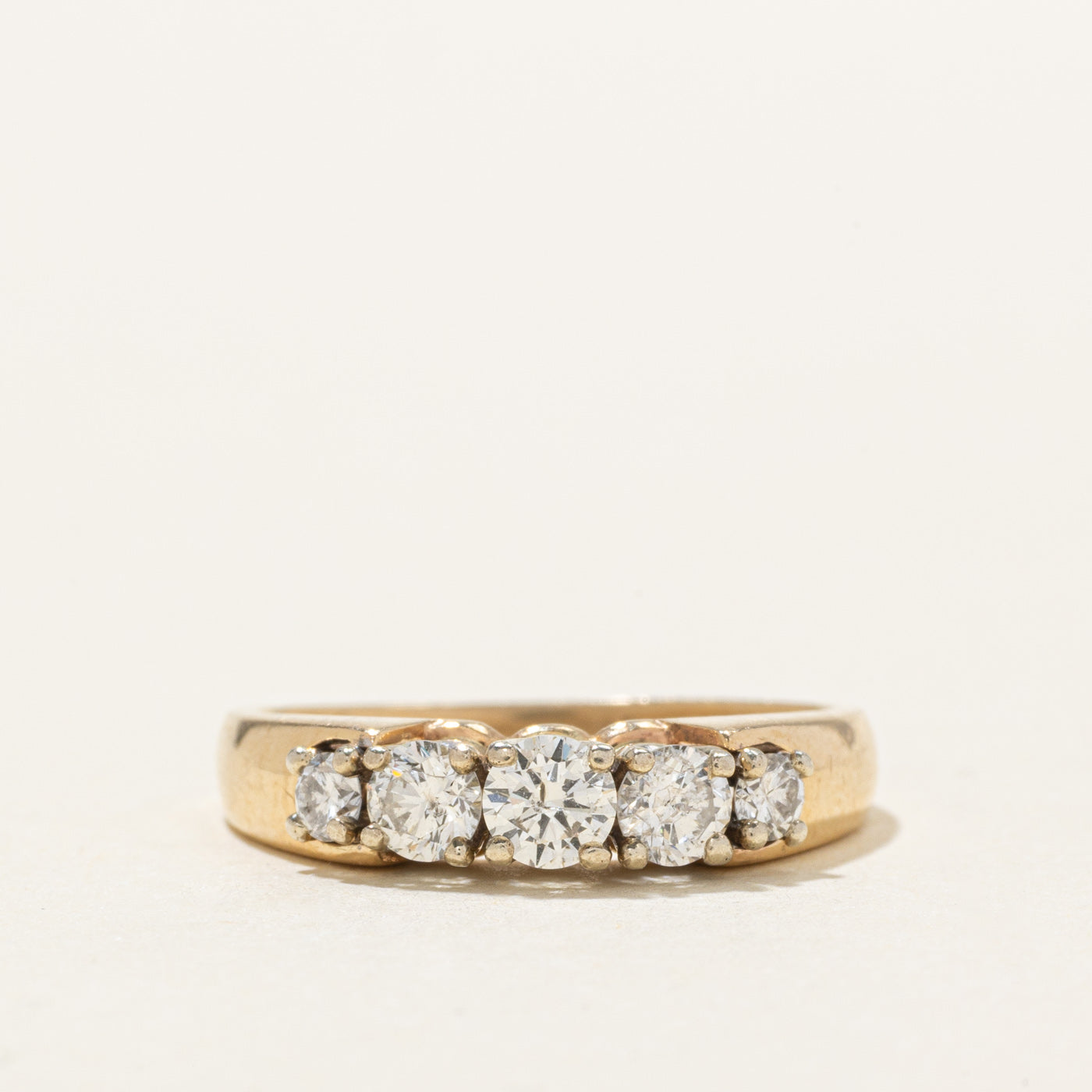 14K Five Stone Graduated Diamond Ring | 0.47ctw | SZ 4.75