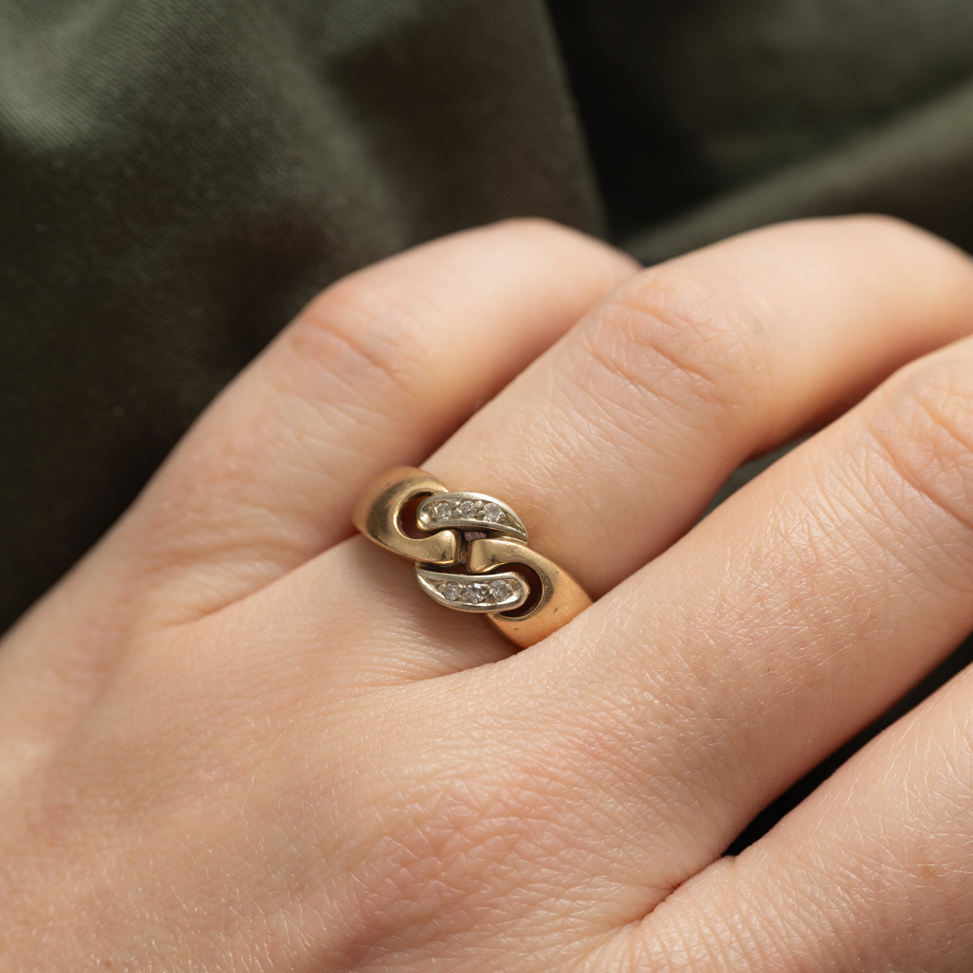 Title 10K Ring 3075-28 Geometric Band | SZ 6.75