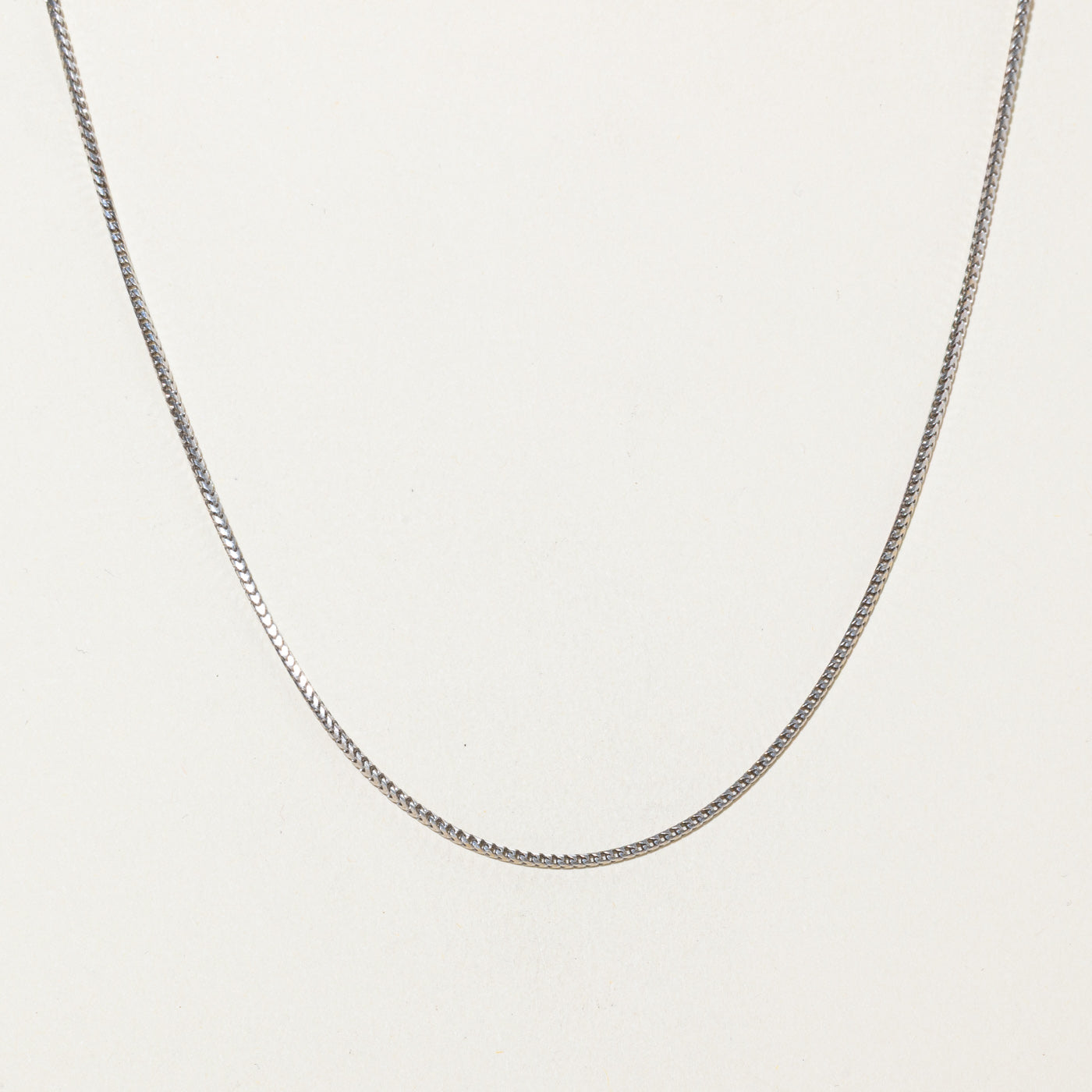 Chaîne queue de renard en or blanc 18 carats | 40,6 cm