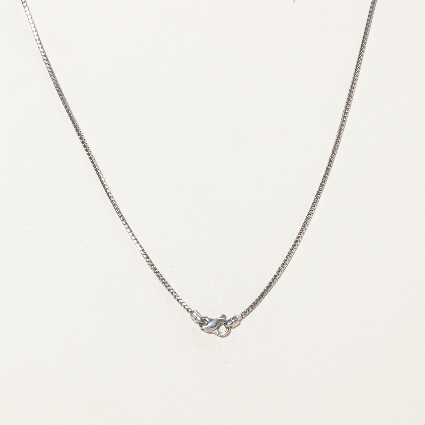 Chaîne queue de renard en or blanc 18 carats | 40,6 cm