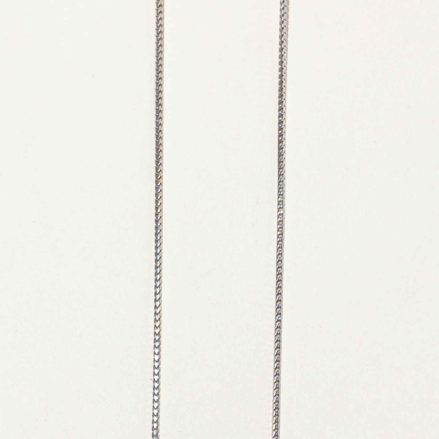 Chaîne queue de renard en or blanc 18 carats | 40,6 cm