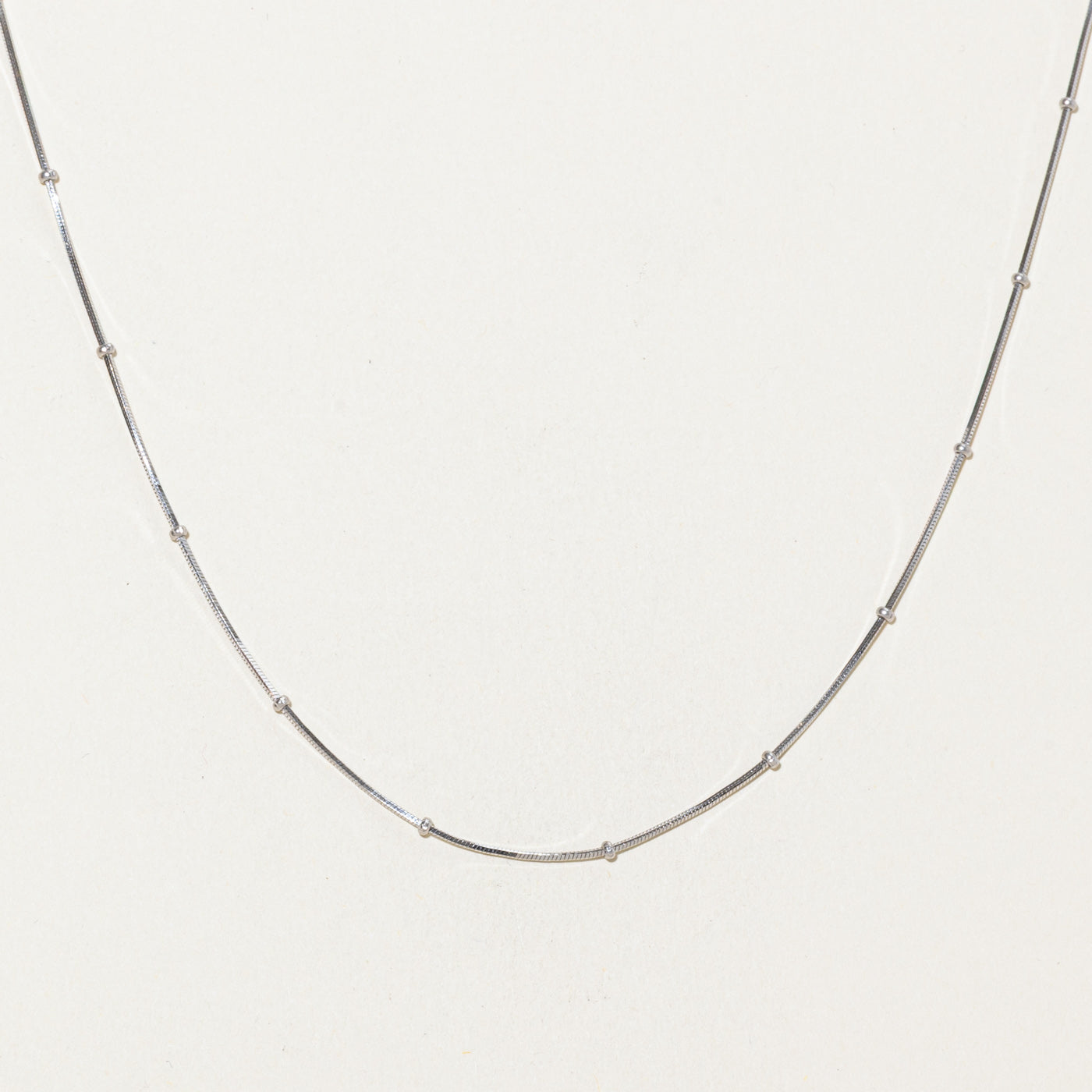 18k White Gold Satellite Chain | 16"
