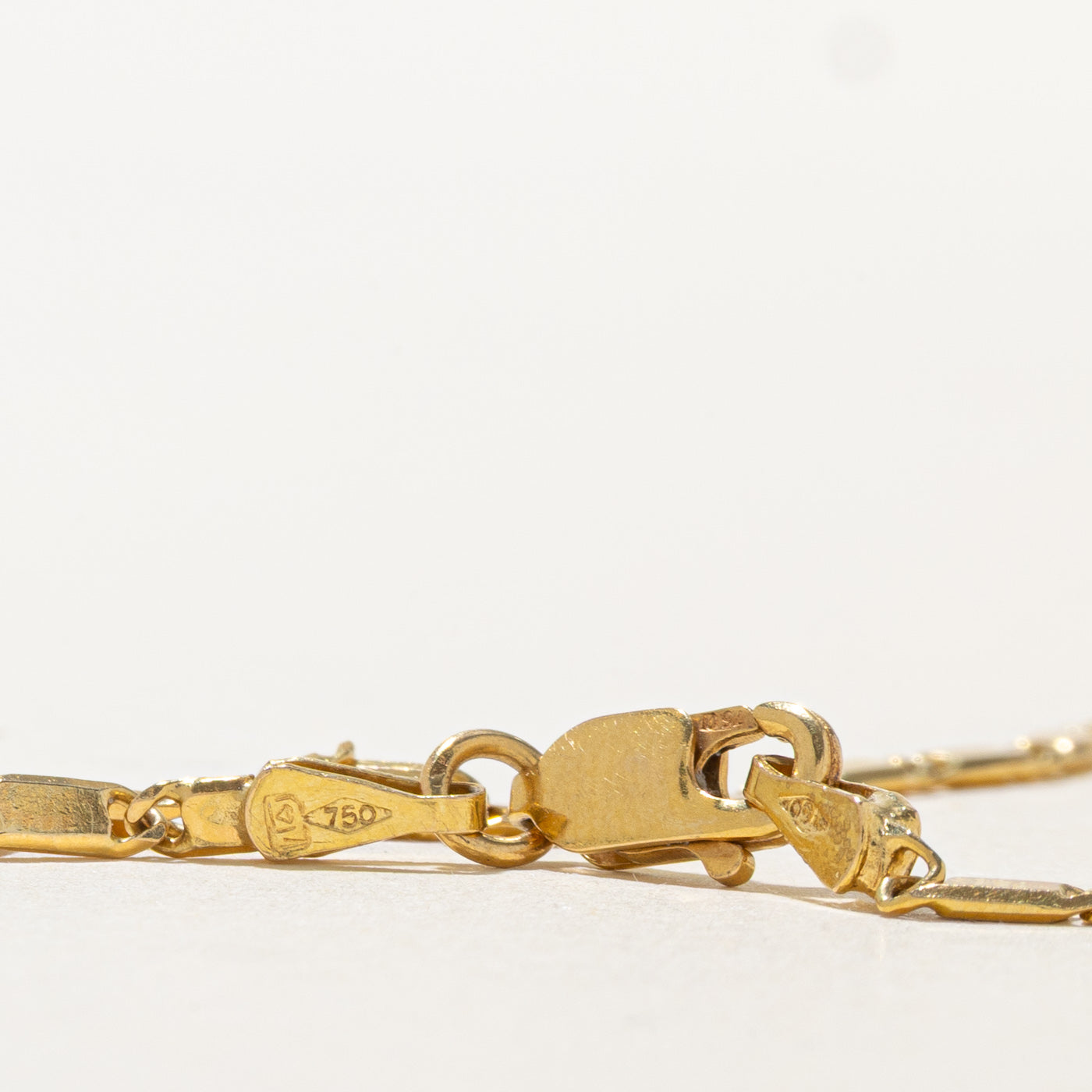 18k Gold Modified Anchor Chain Bracelet | 9.5"