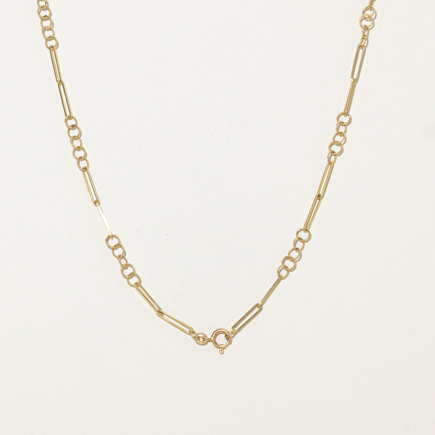Italian 18k Yellow Gold Trombone Chain | 30"