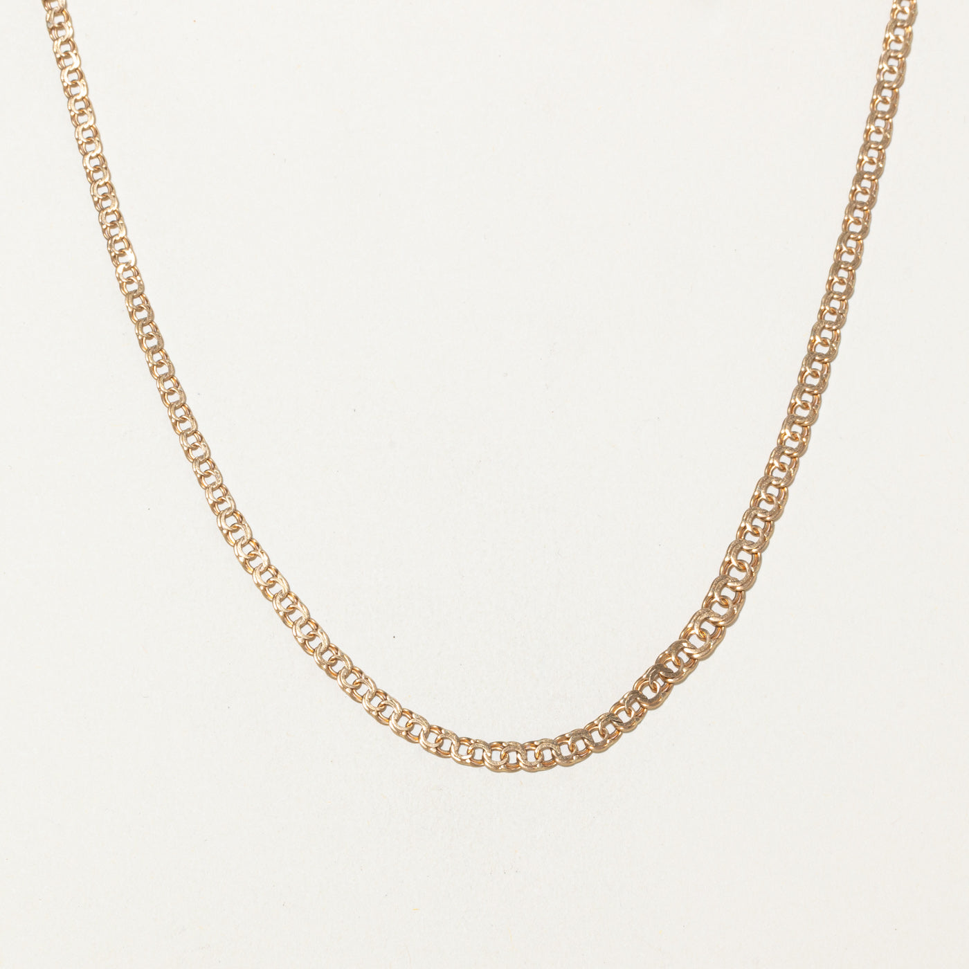 Chaîne à double maillons en or jaune 18 carats Stockholm 1959 | 40,6 cm