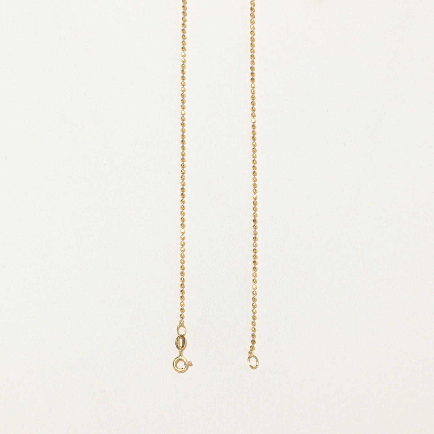 Italian 18k Diamond Cut Beaded Bib Necklace | 17"