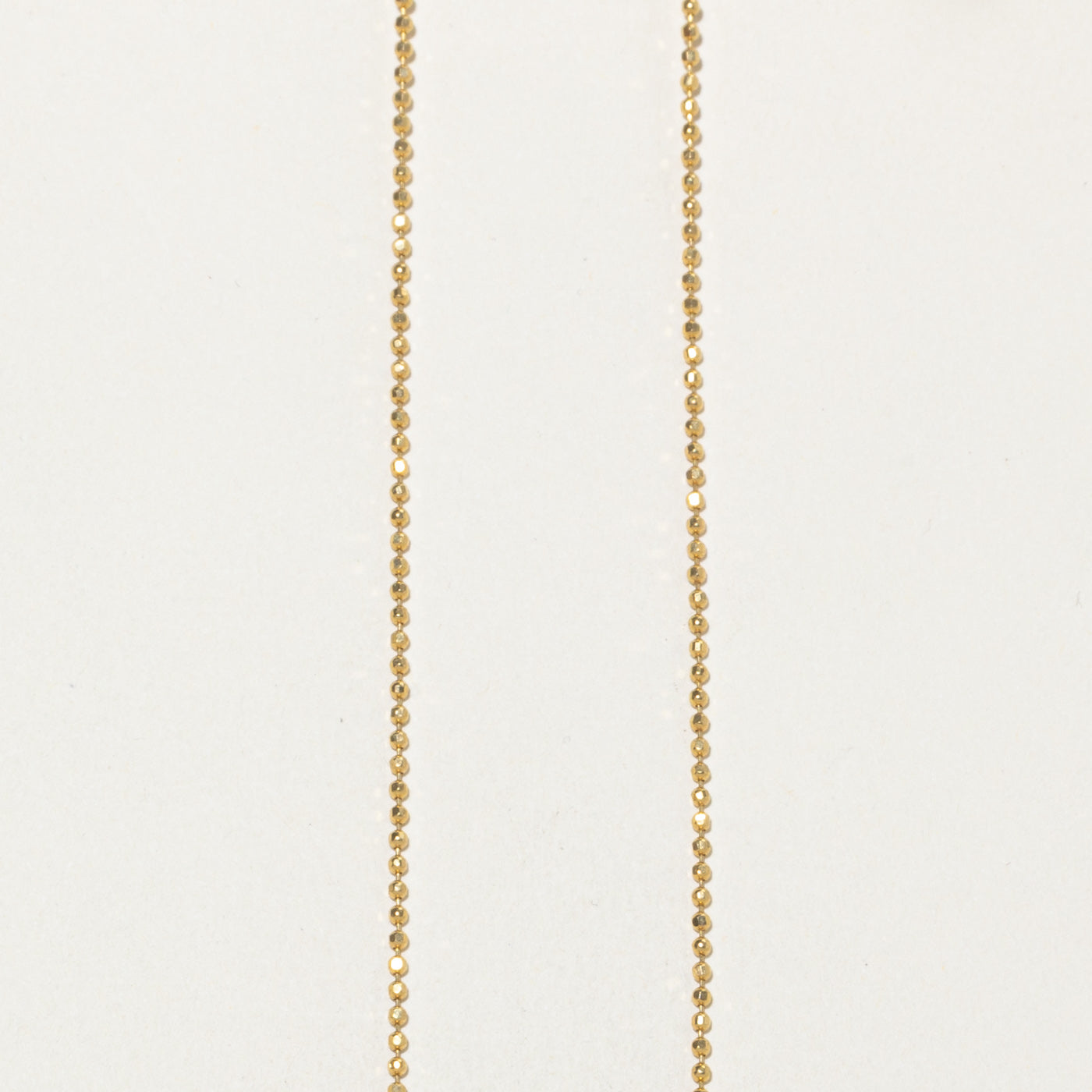 Italian 18k Diamond Cut Beaded Bib Necklace | 17"