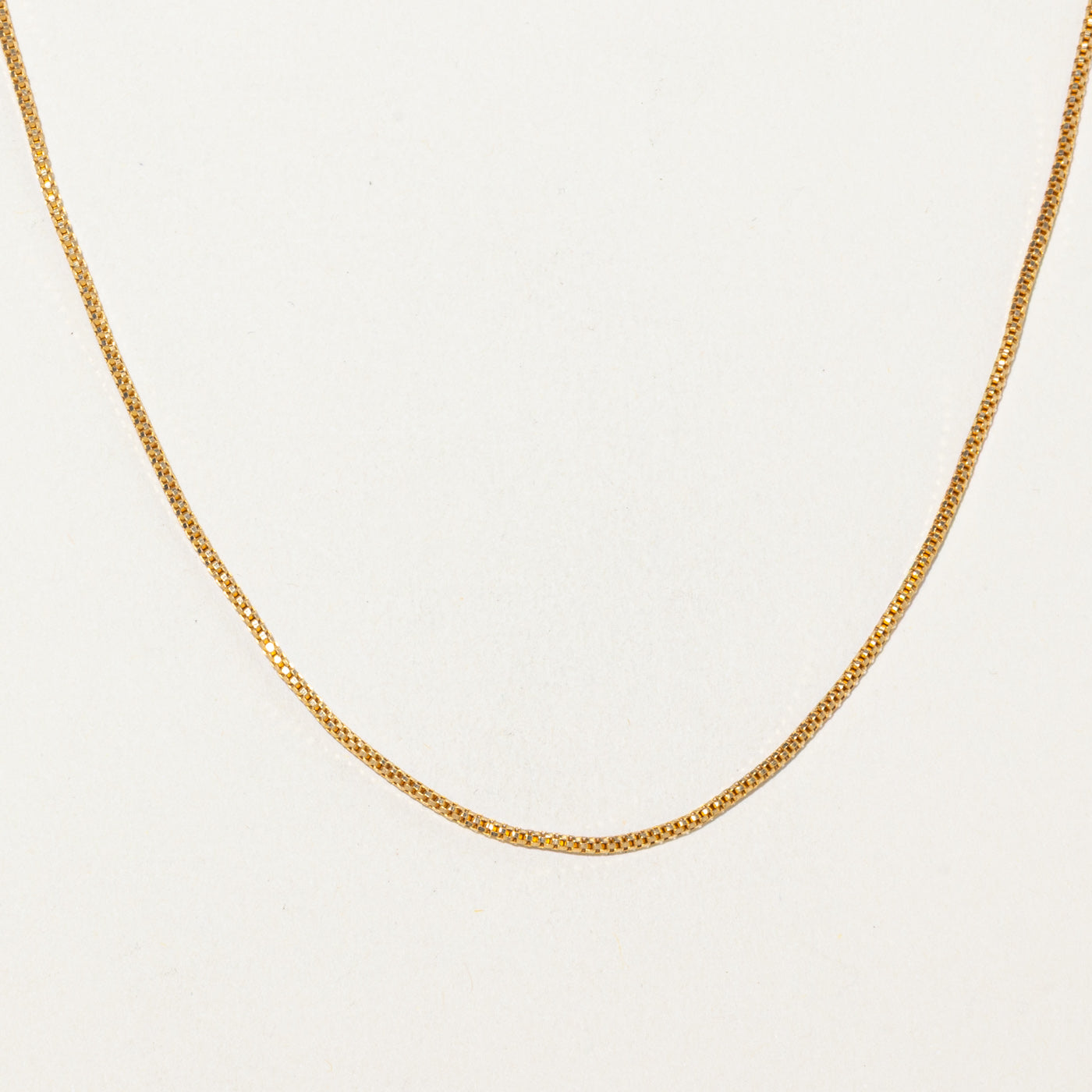 18k Yellow Gold Box Chain | 24"