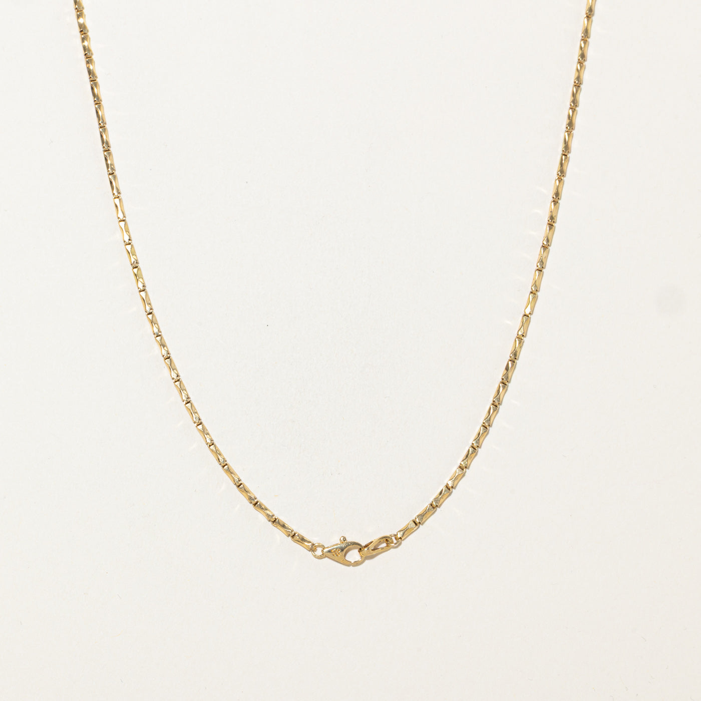 18k Yellow Gold Textured Bead Chain | 21"