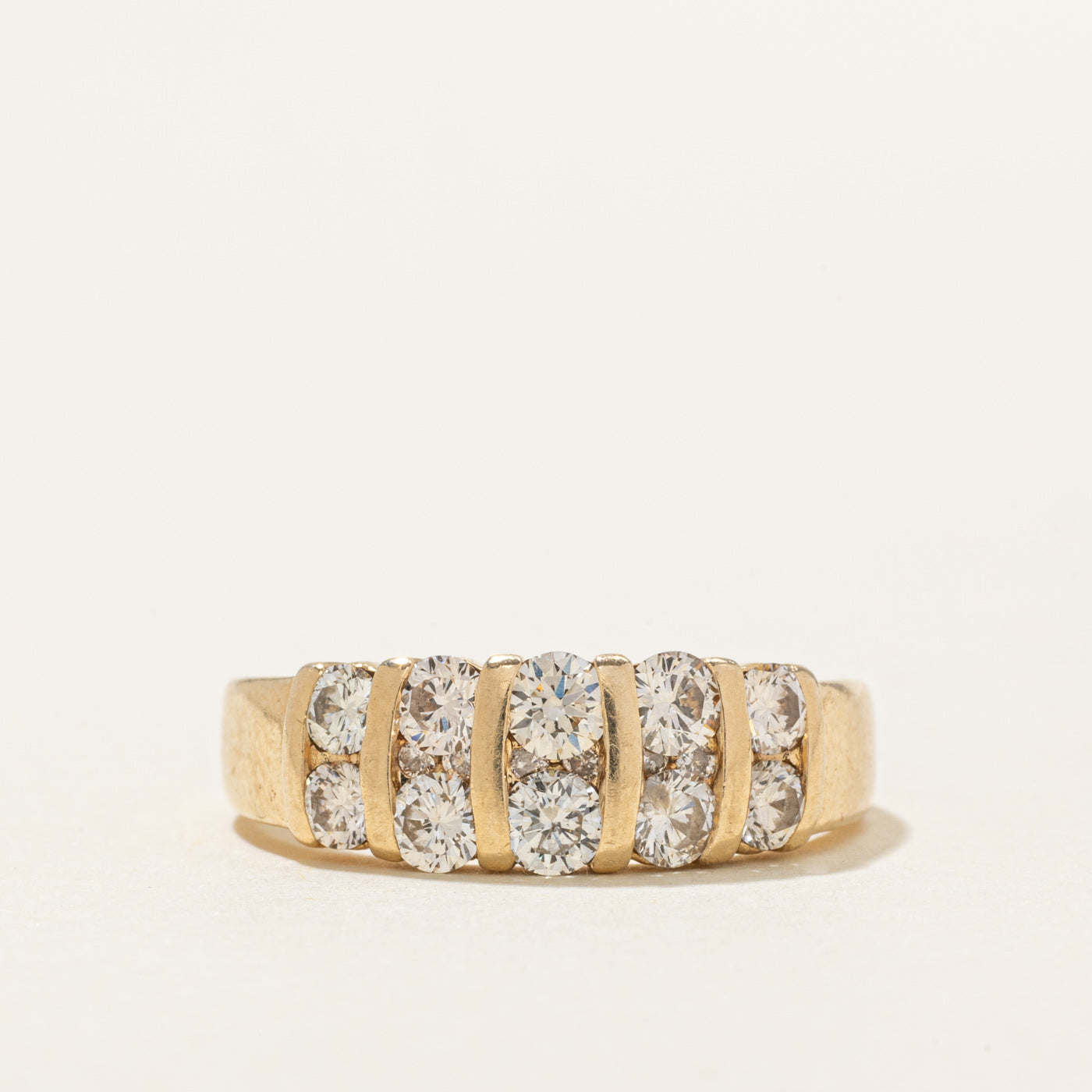 14K Multi Column Diamond Band | 0.96ctw | SZ 7.0