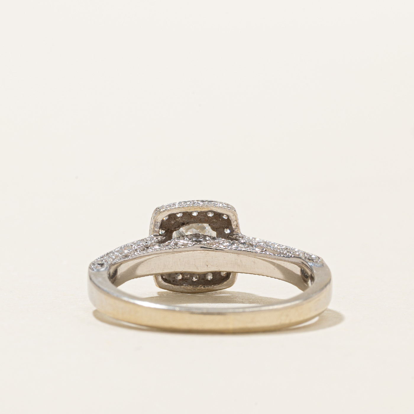 14K Princess Cut Diamond Halo Ring | 0.45ctw | SZ 5.25