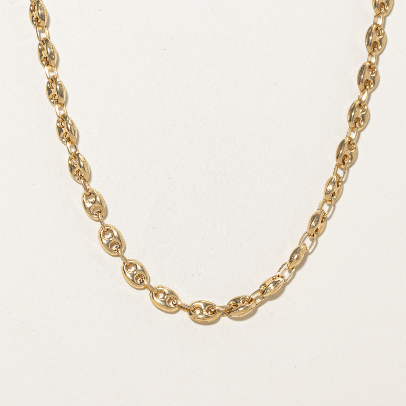18k Yellow Gold Anchor Chain | 17"