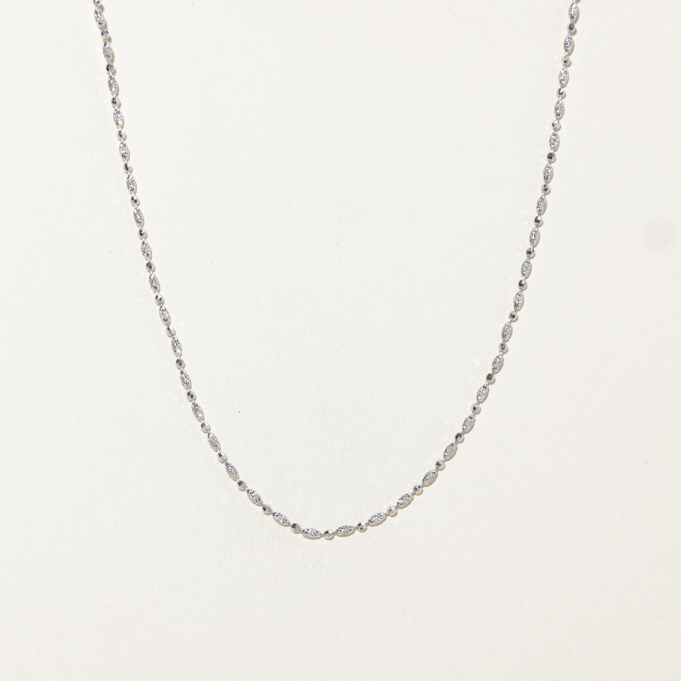Italian 18k Diamond Cut Bead Chain | 15"