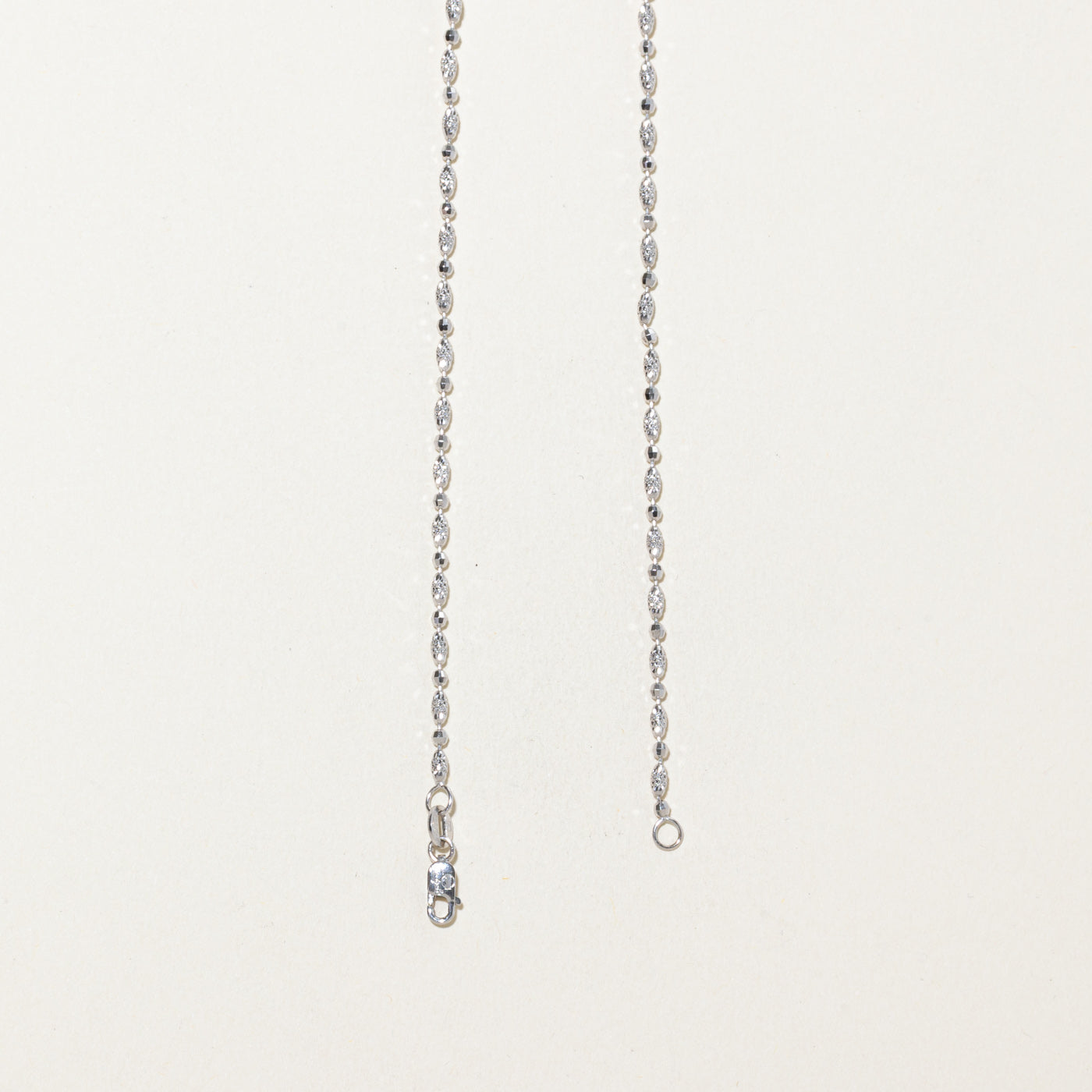 Italian 18k Diamond Cut Bead Chain | 15"