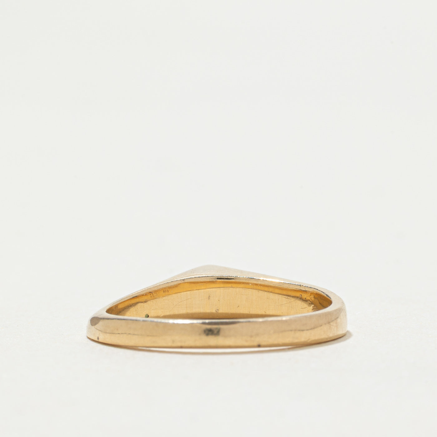 14k Channel Set Diamond Angled Ring | SZ 5.5